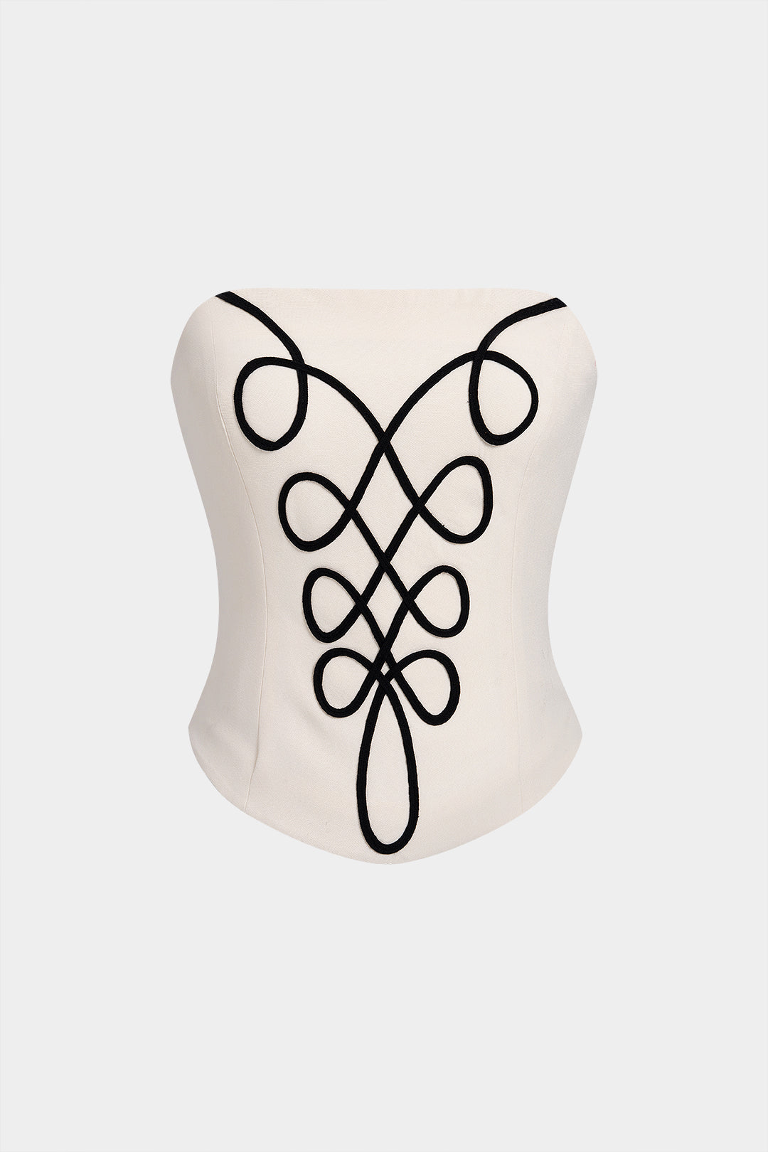 Besticktes Bandeau-Top