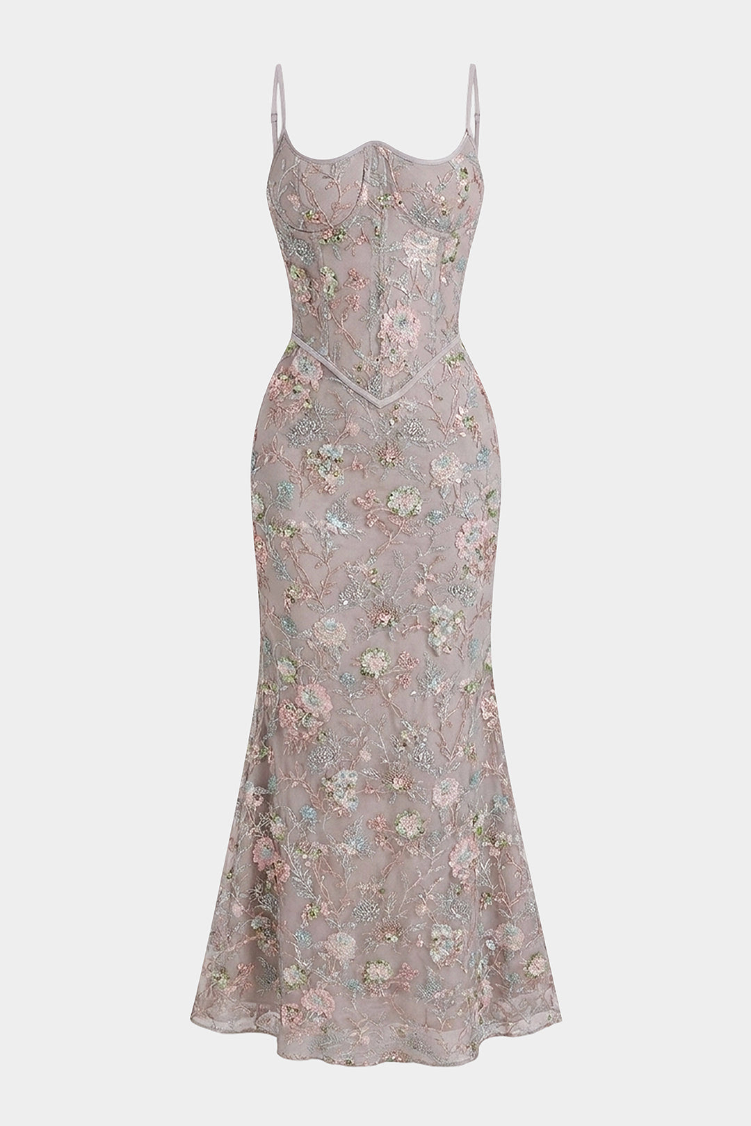 Maxikleid mit Blumenmuster, Rückenschnürung und Cut-Outs, ärmellos