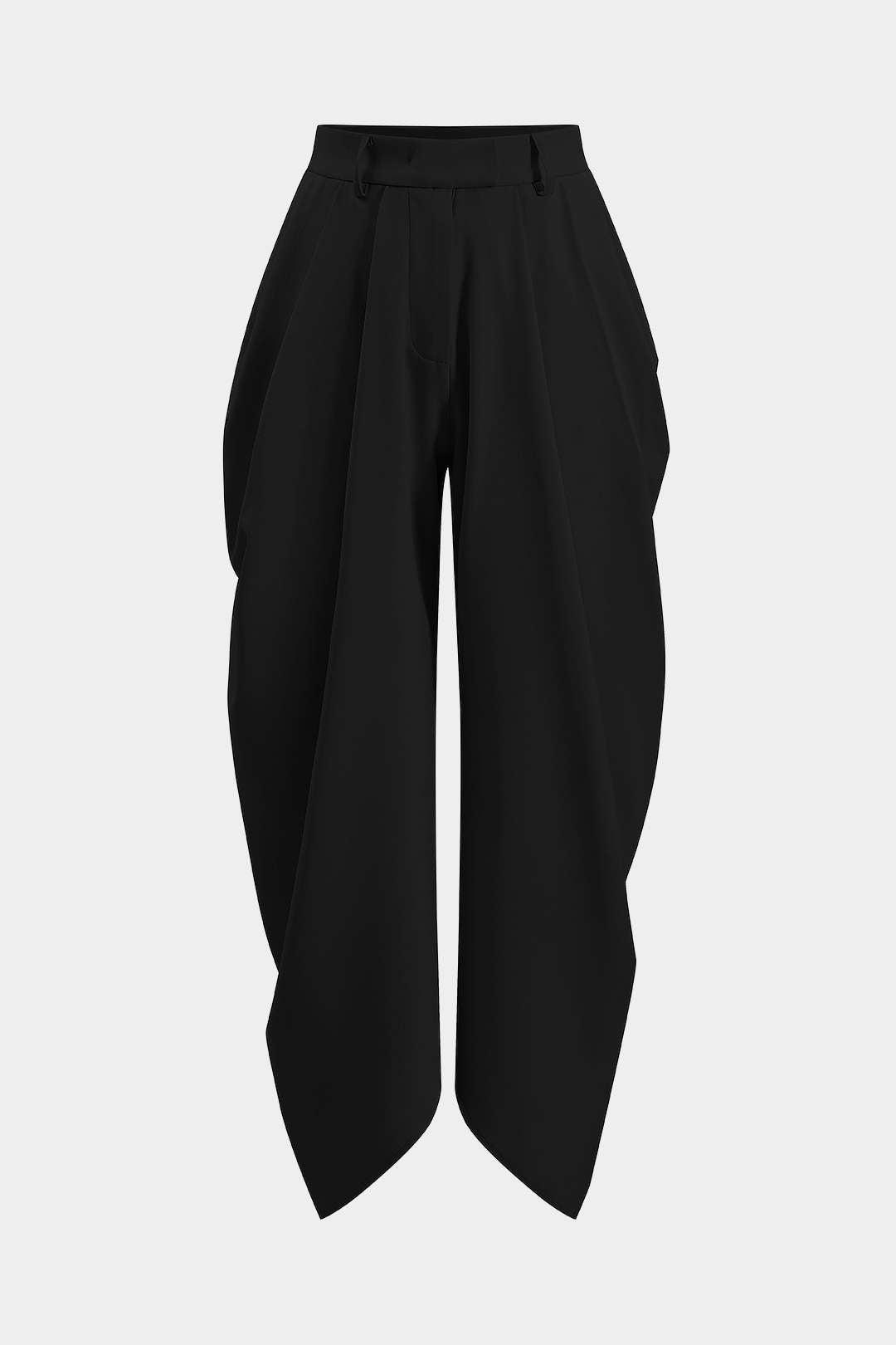 Geraffte Unifarbene Hose