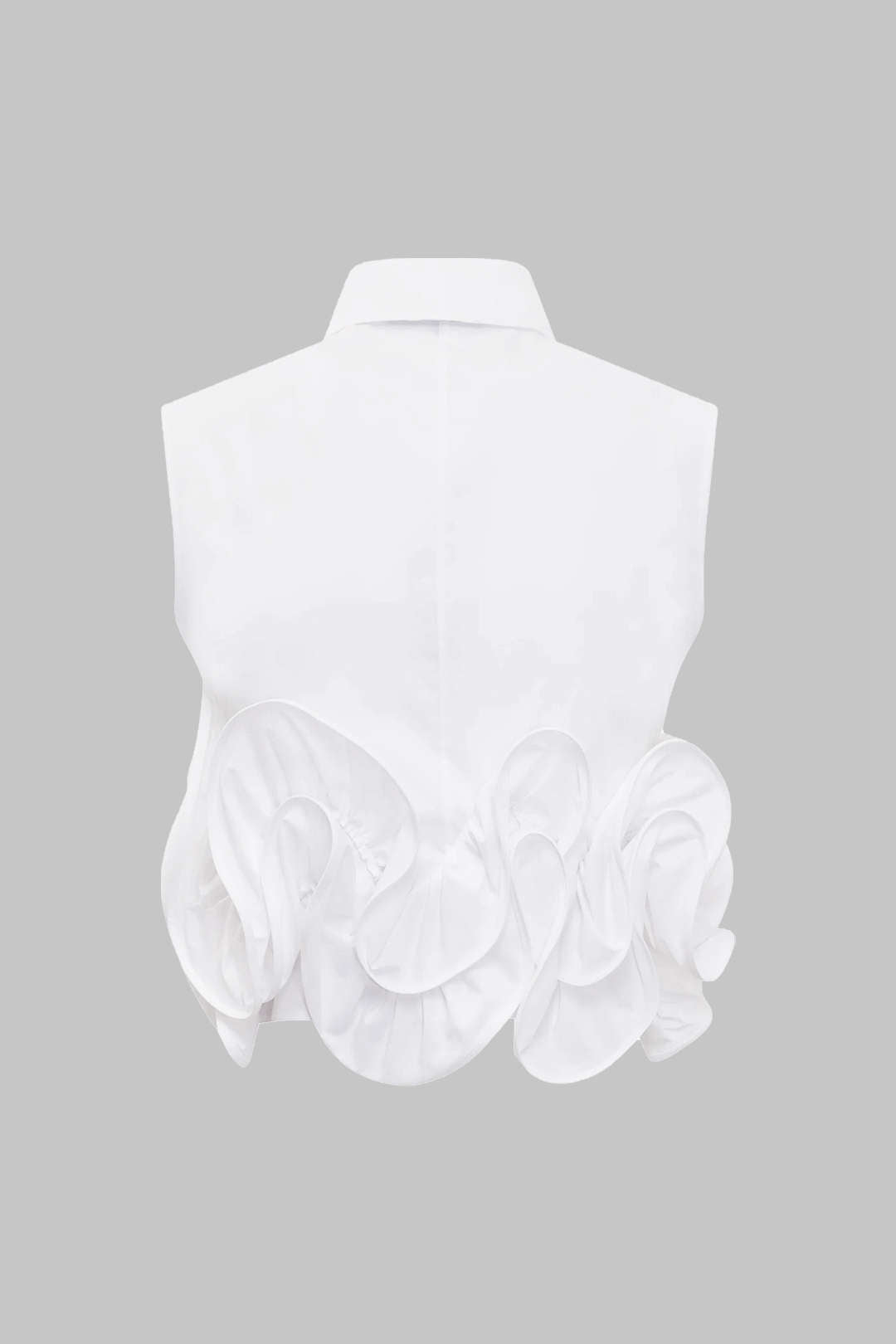 Button Ruffle Ruched Tank Top