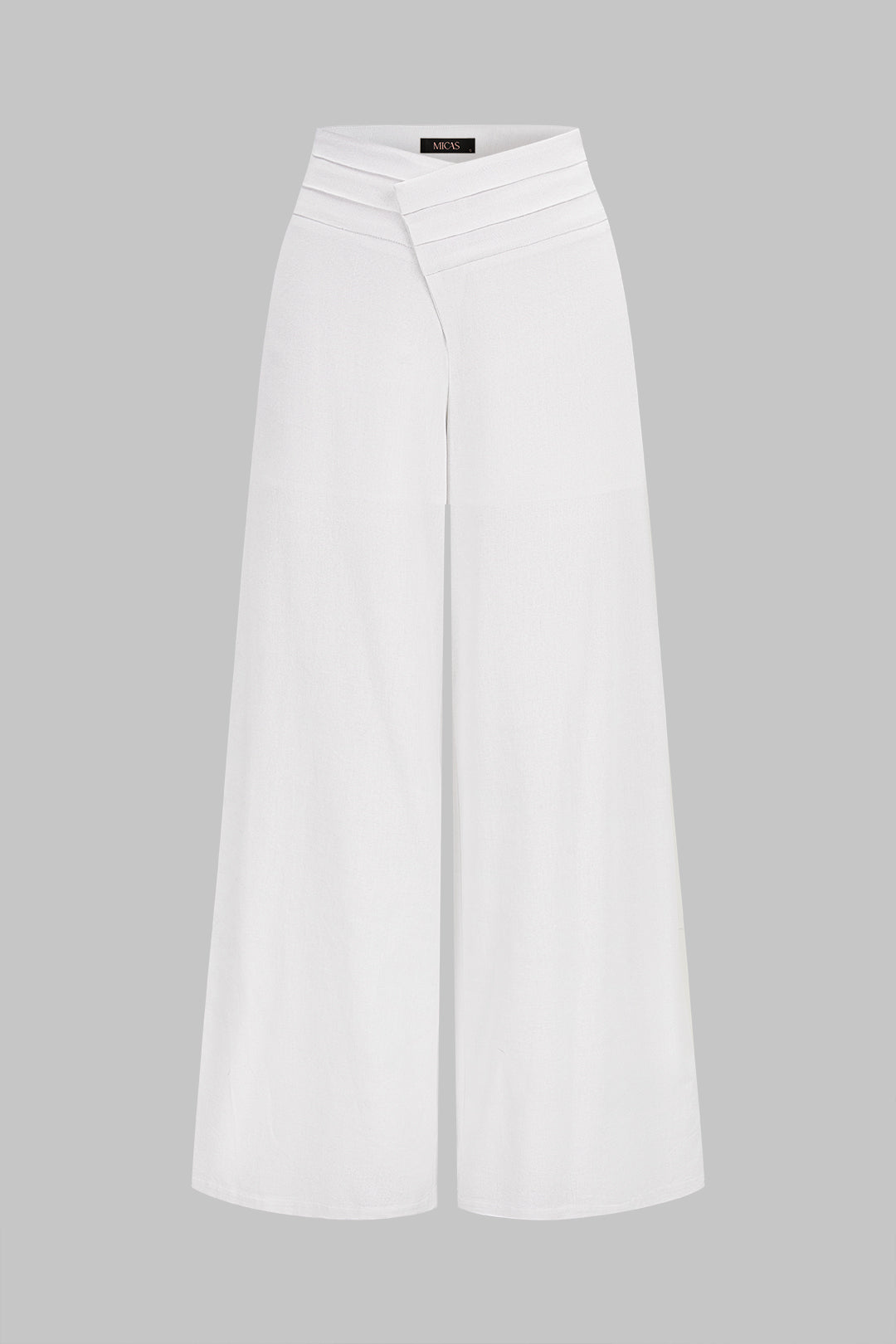 Hose mit asymmetrischem Bund und weitem Bein