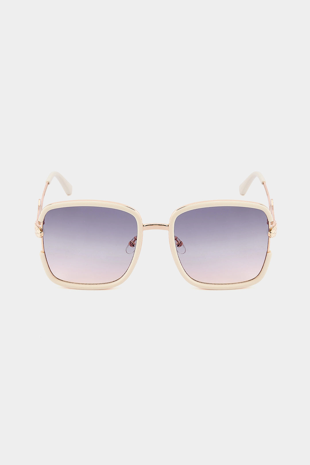 Metal Frame Ombre Sunglasses