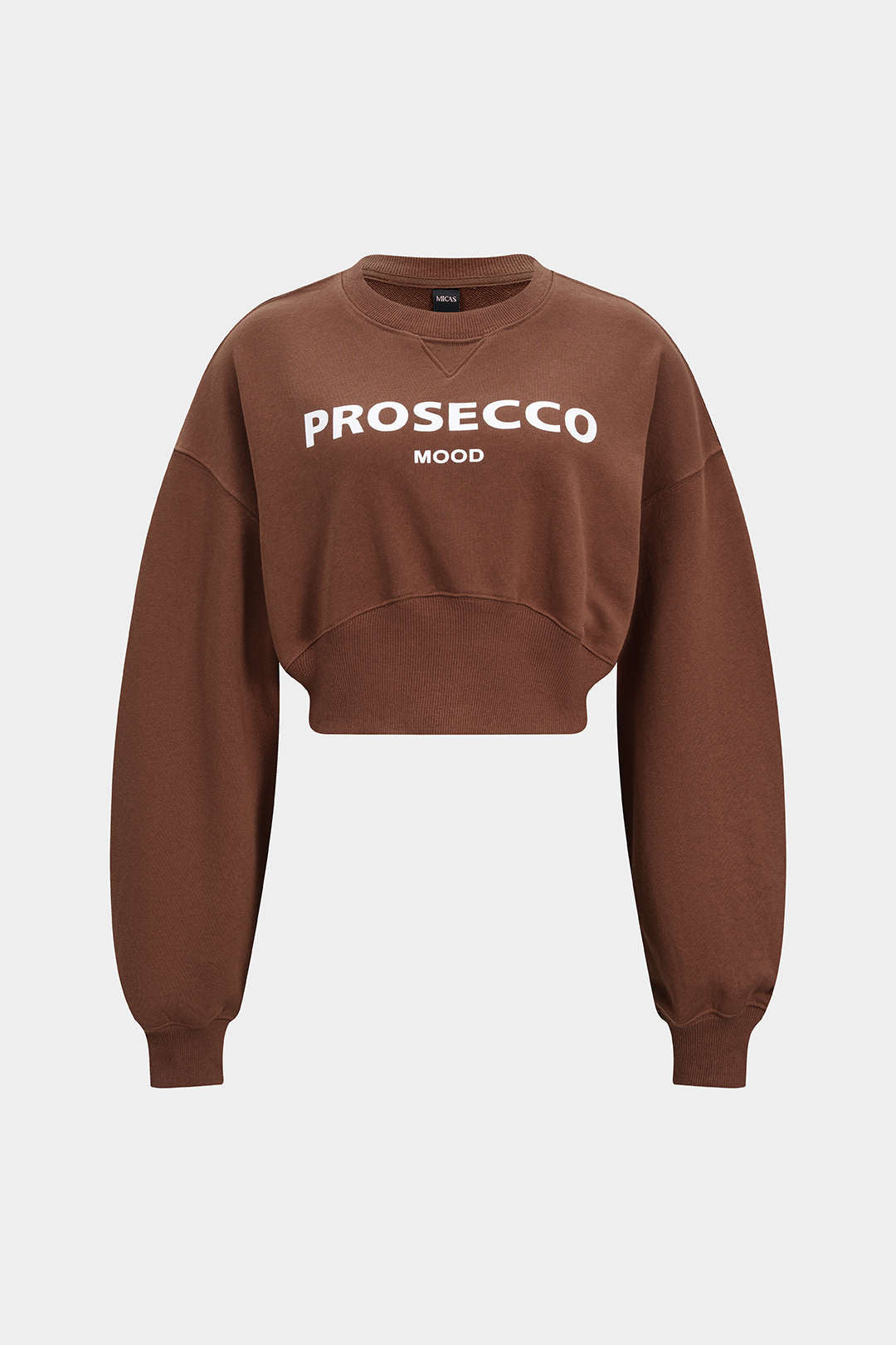 Sweat-shirt à manches longues et col rond avec imprimé lettres