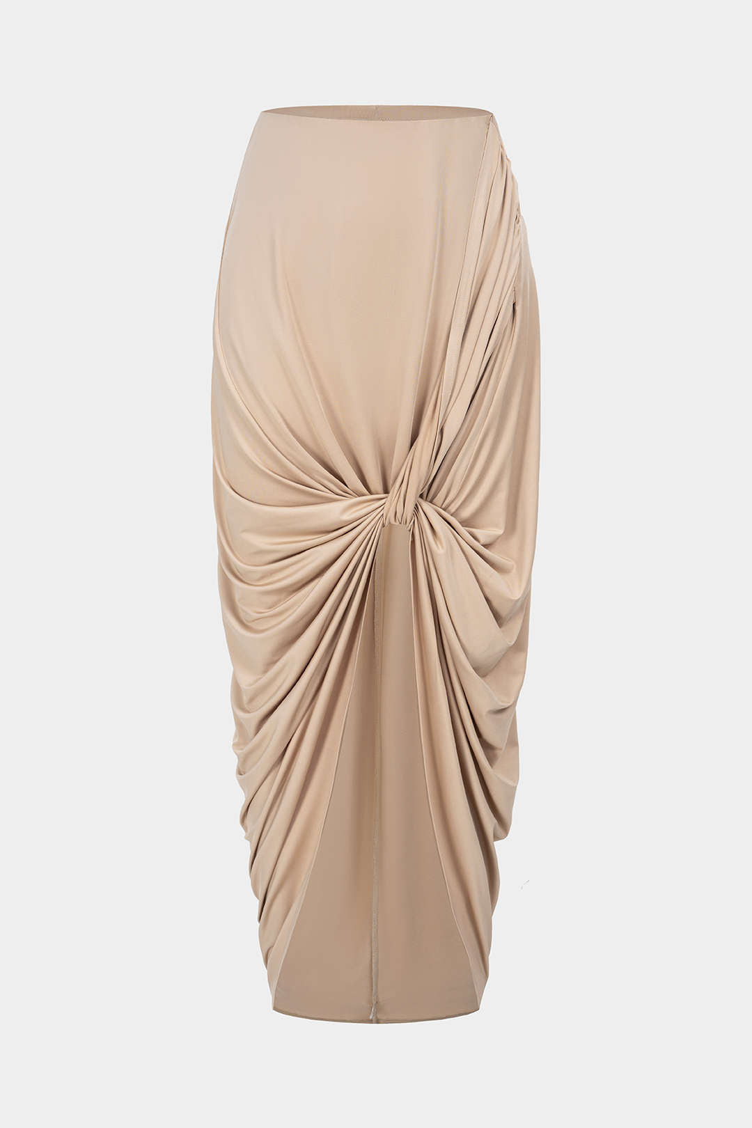 Asymmetrical Ruched High Waist Skirt