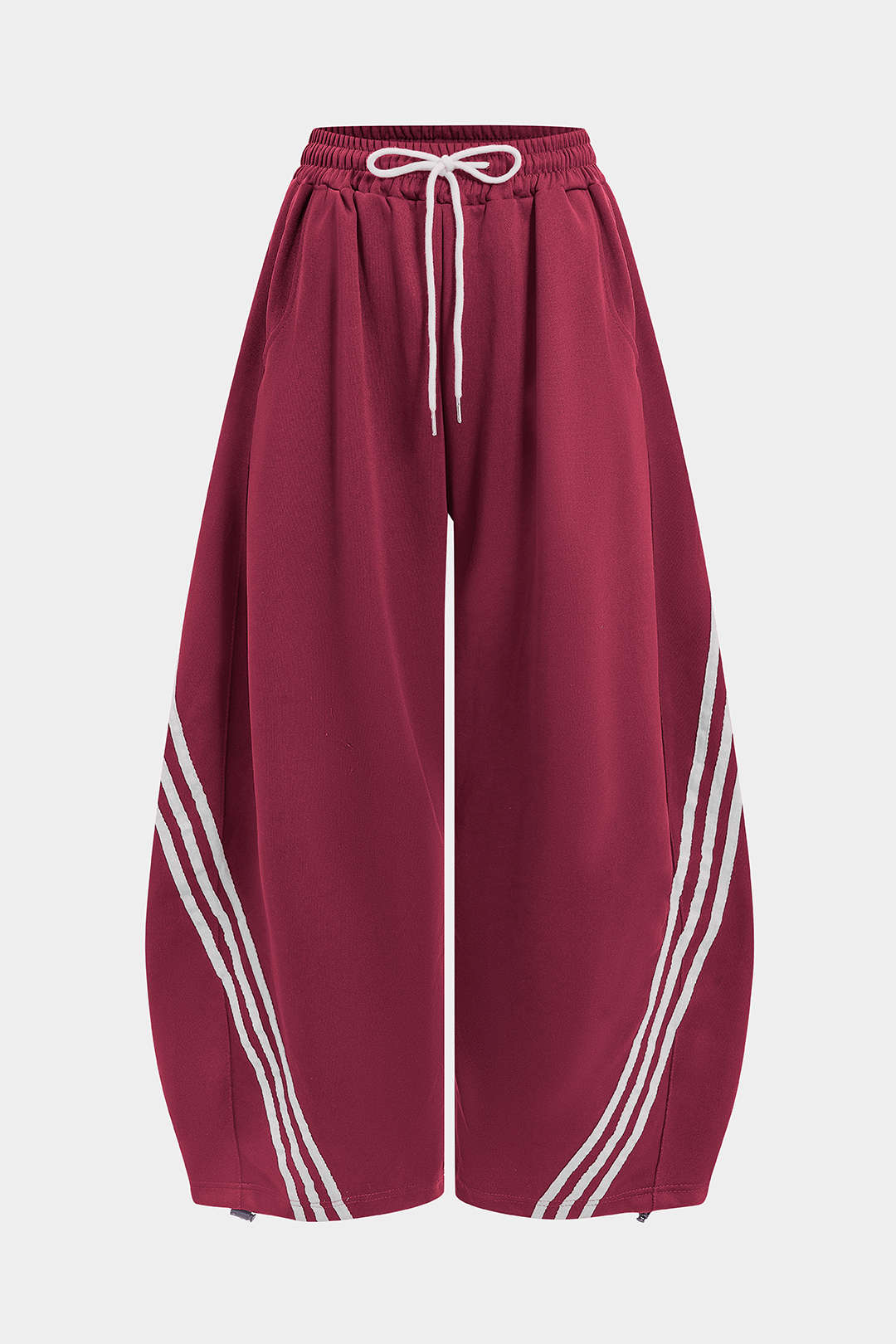 Contrast Tie-Up Barrel Trousers