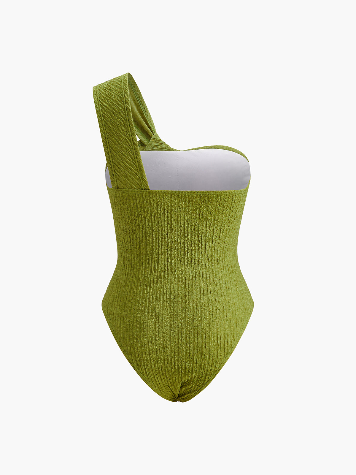 Ruched Twist One-Shoulder Swimsuit