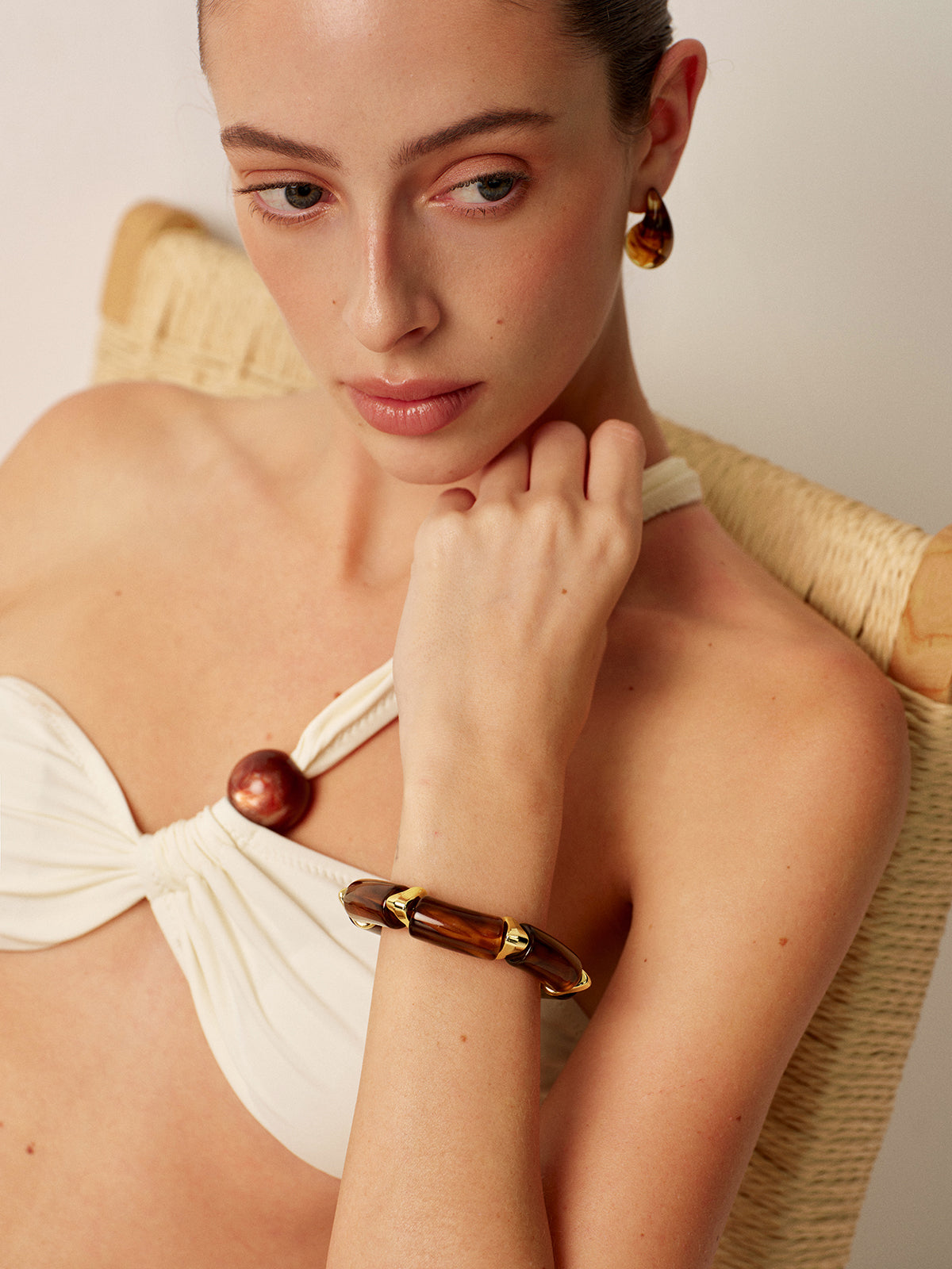 Resin Link Cuff Bracelet