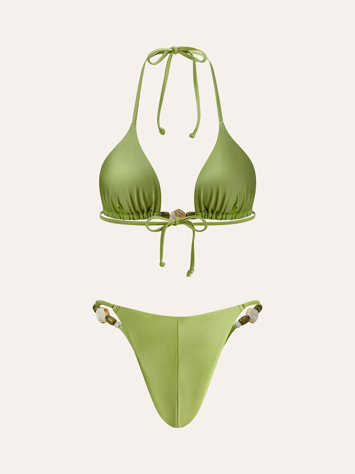 Strappy Ruffle Detail Bikini Set