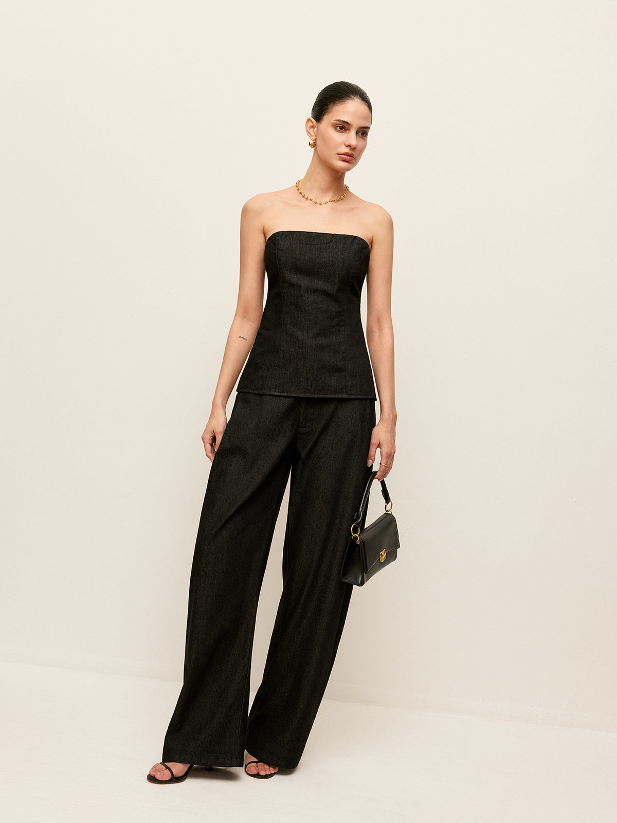 Mid-Waist Pockets Pants Without Belt