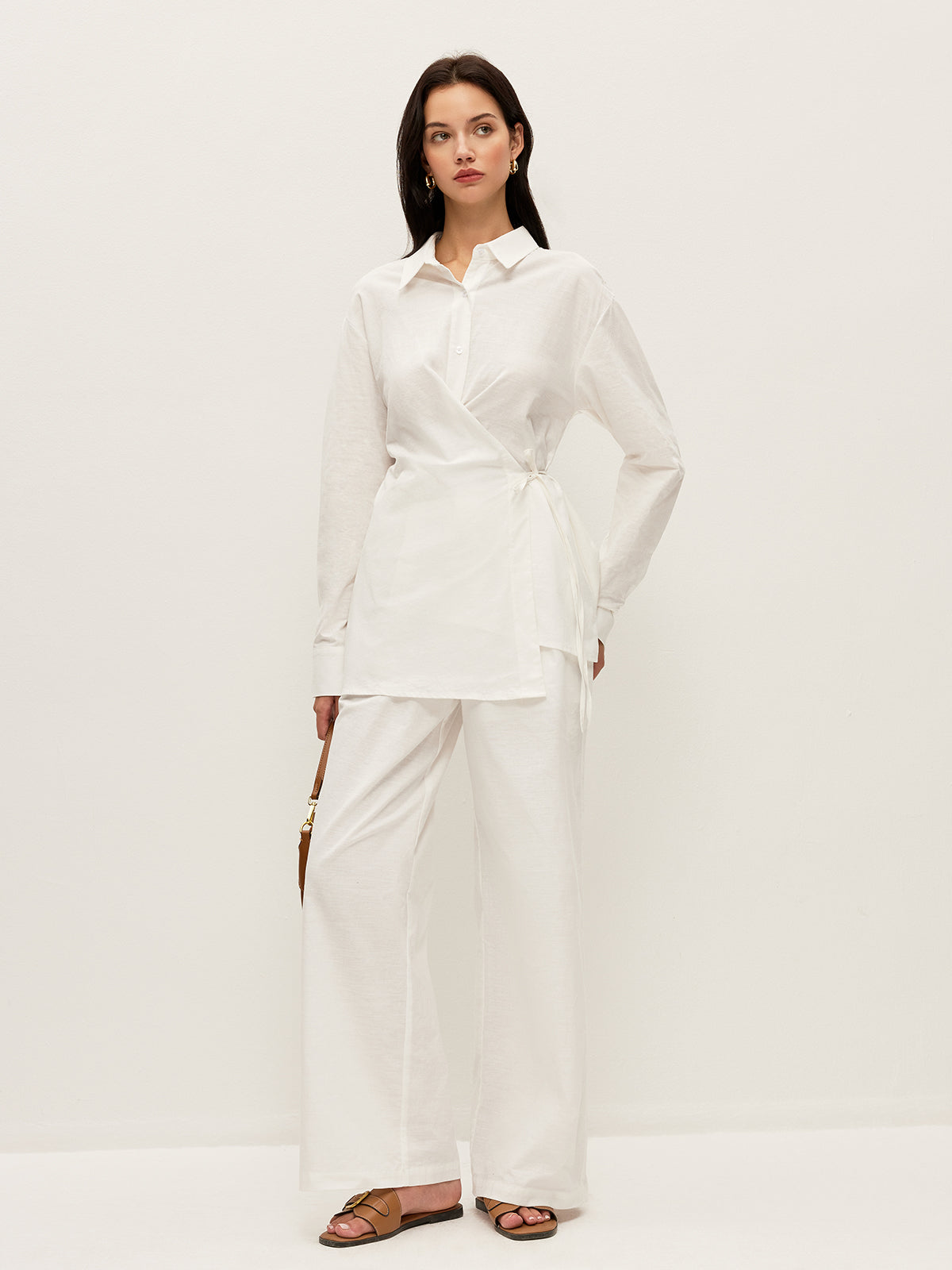 Cotton & Linen Wrap Shirt