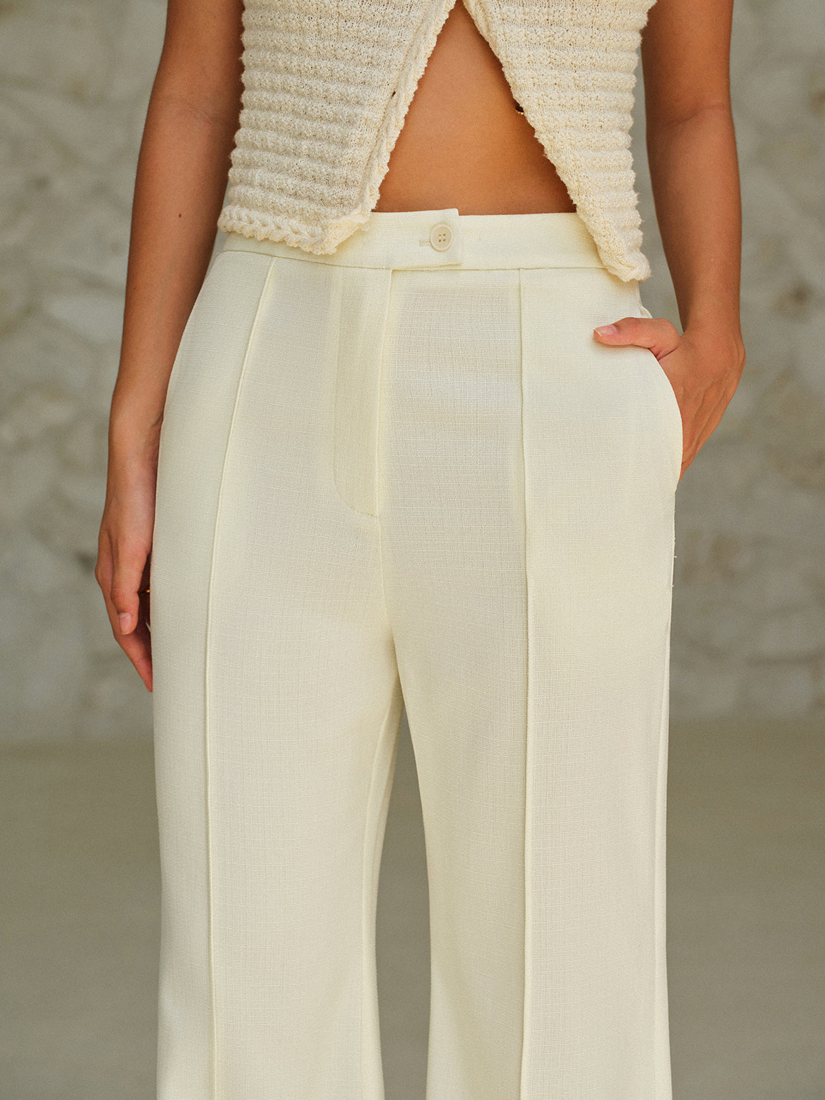 High-Waist Pocketed Pants