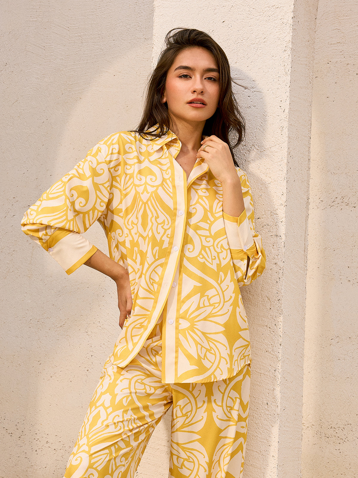 Oversized Patterned Shirt