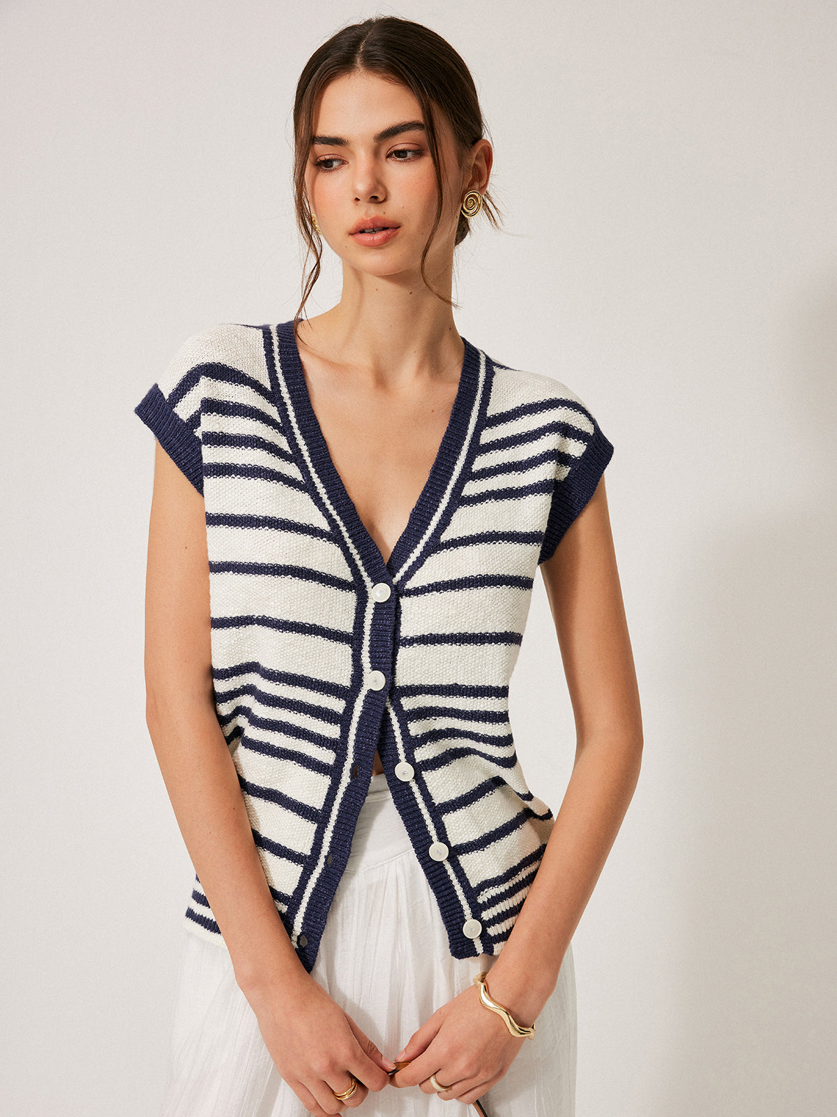 Striped Knit Cardigan