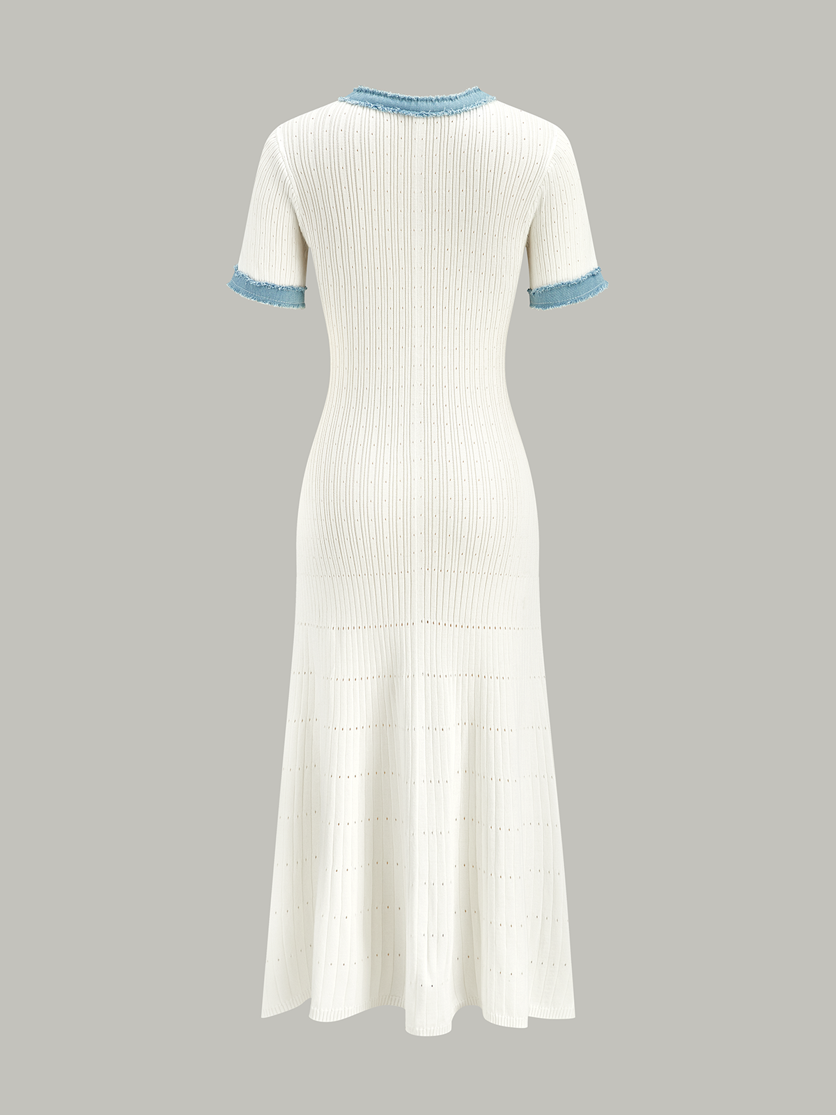 Trimmed Knit Midi Dress