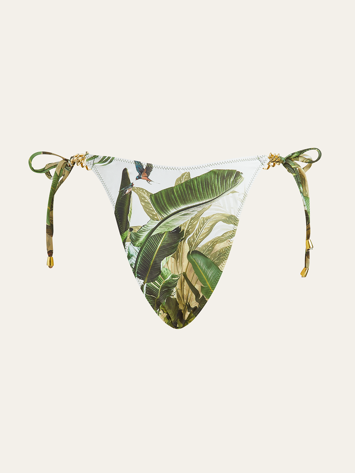 Print Chain Tie-Side Bikini Bottom