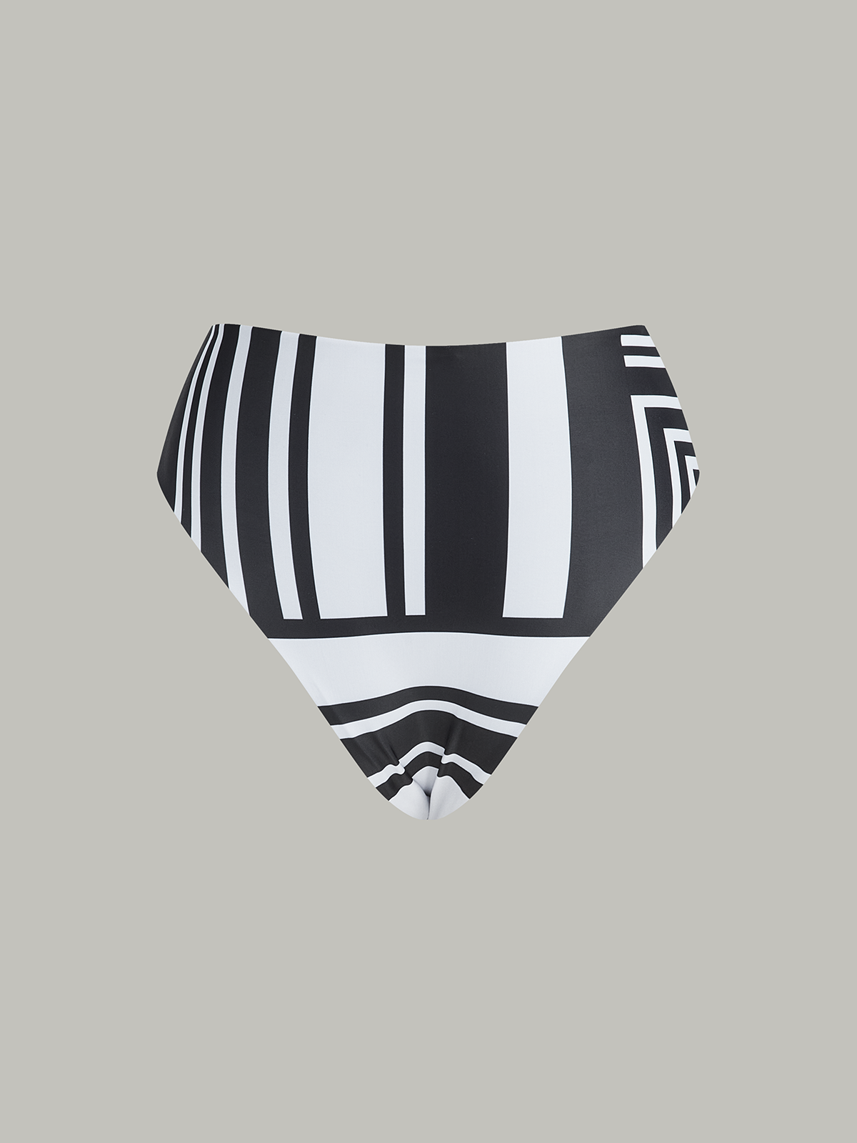 Geometric Print High-Waisted Bikini Bottom
