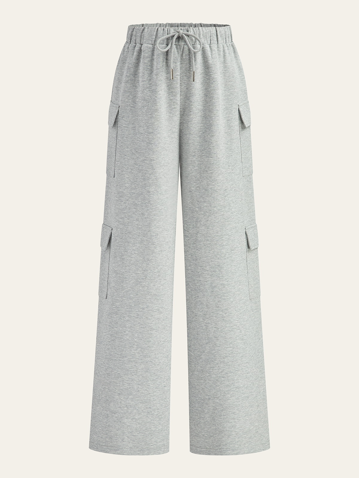 Drawstring Waist Wide Leg Cargo Pants