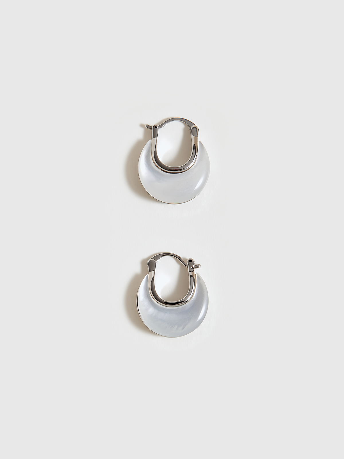 Mother of Pearl Hoop Earrings