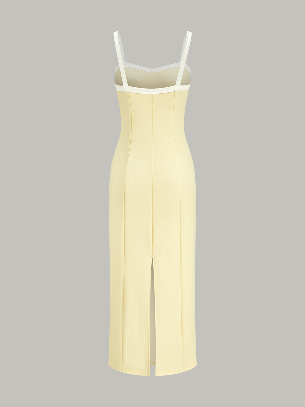 Contrast Trim Strappy Midi Dress