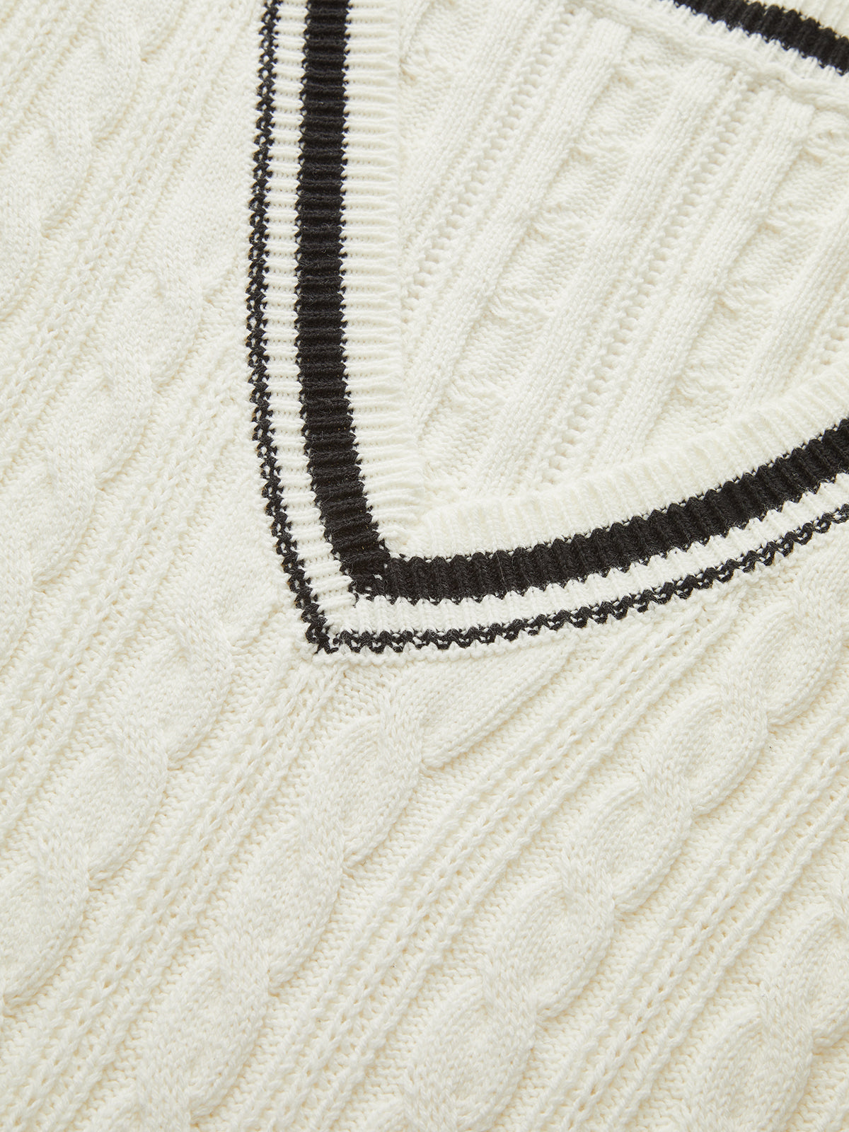 Cable-Knit Stripped Sweater