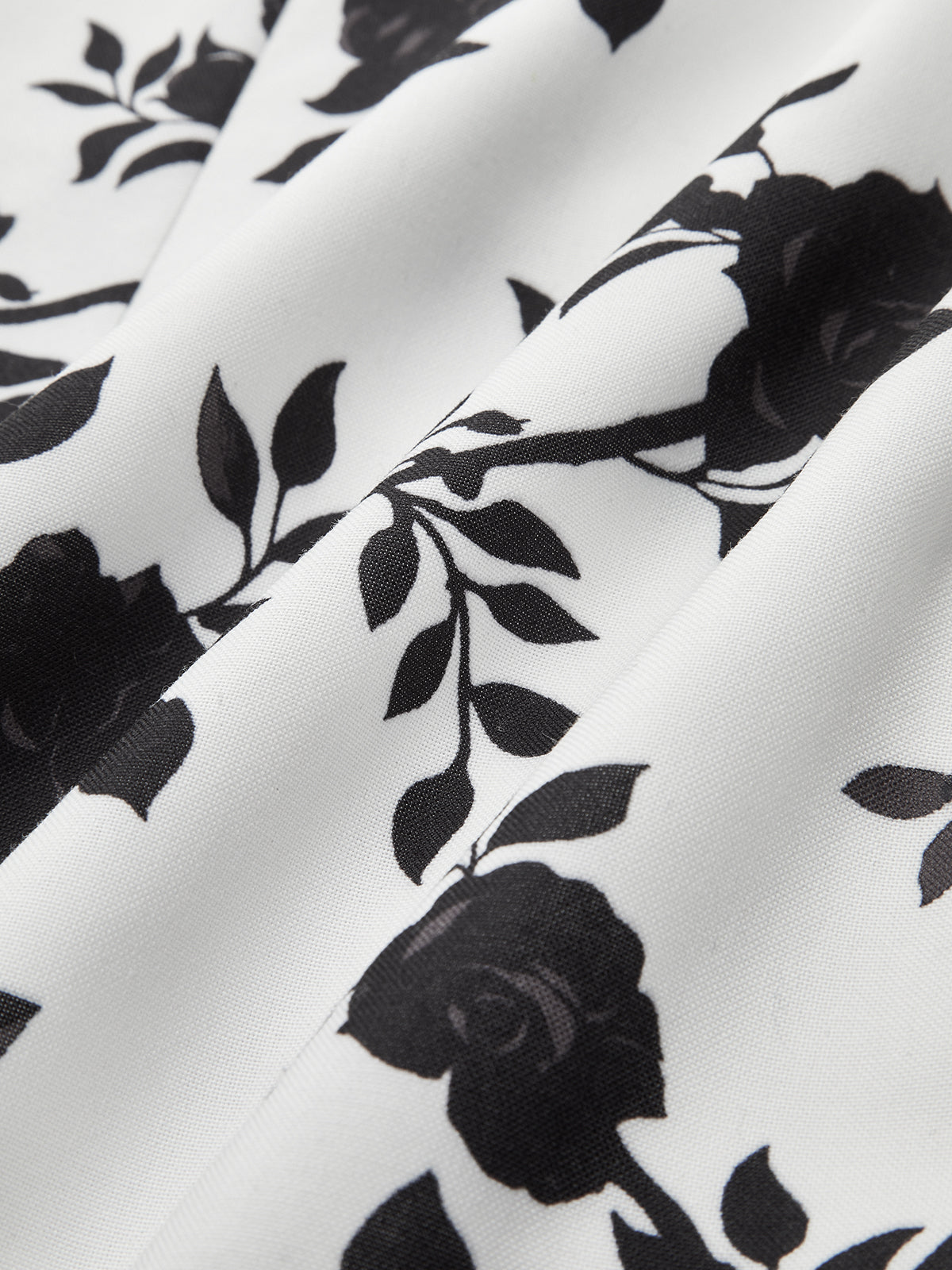 Floral Print Backless Flare Dress