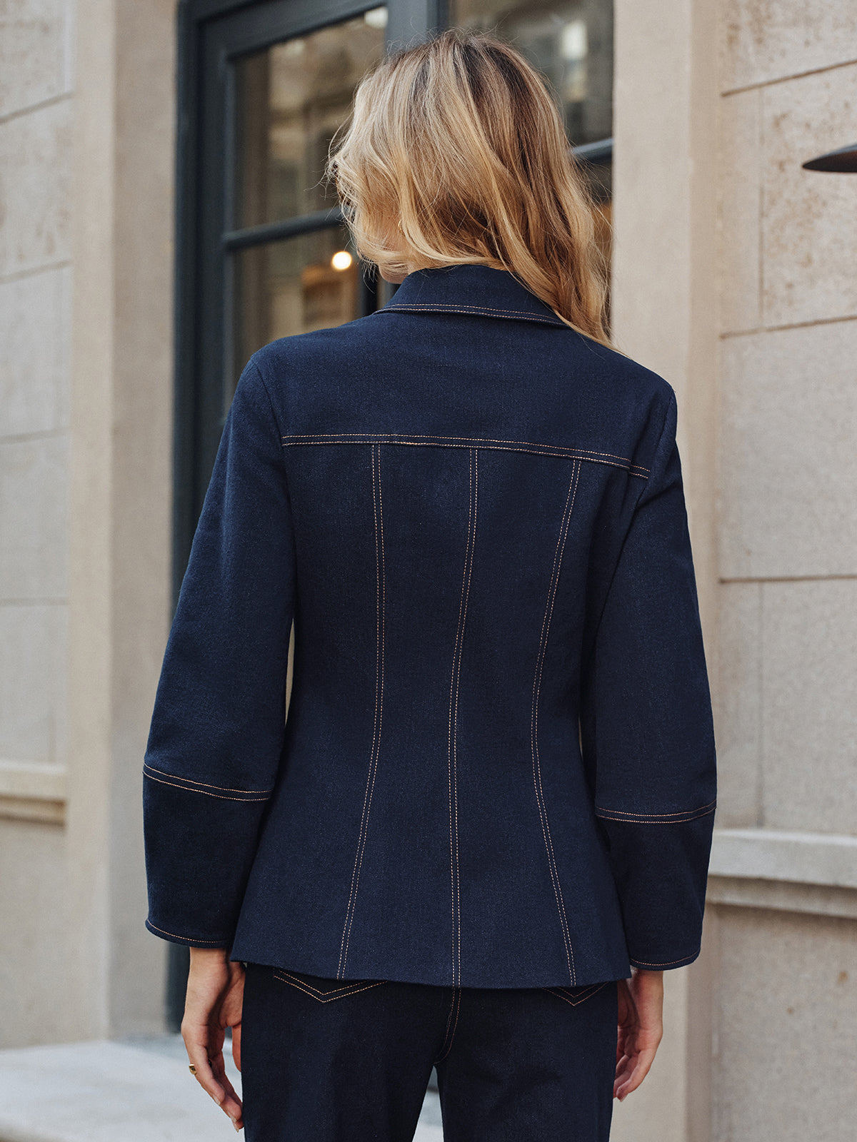 Contrast Stitch Denim Jacket