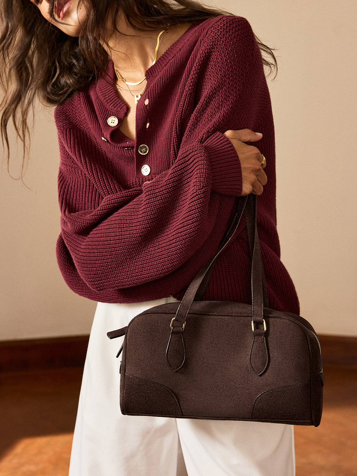 Retro Suede Handbag