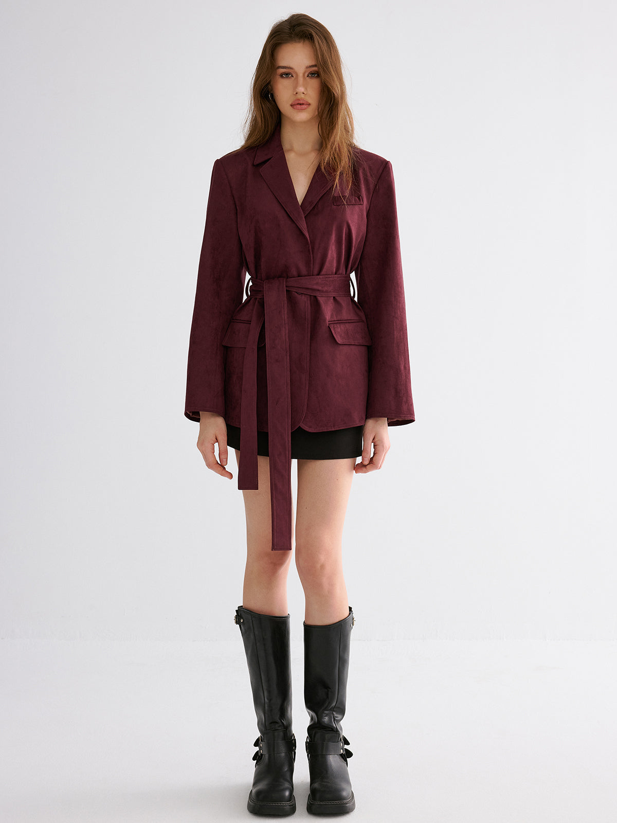Minimal Belted Blazer