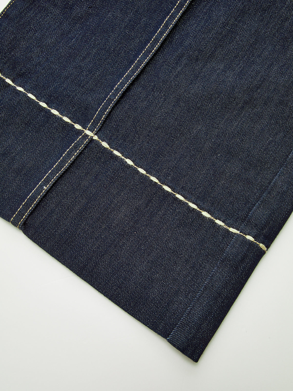 High-Waist Button Wide-Leg Denim Pants