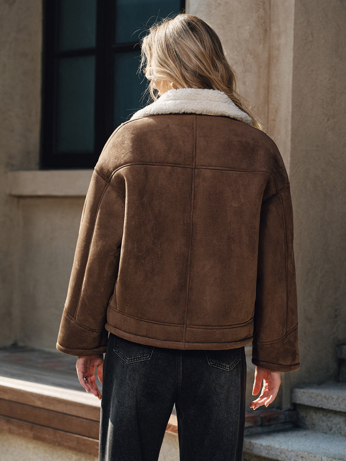 Fleece Lined Lapel Coat