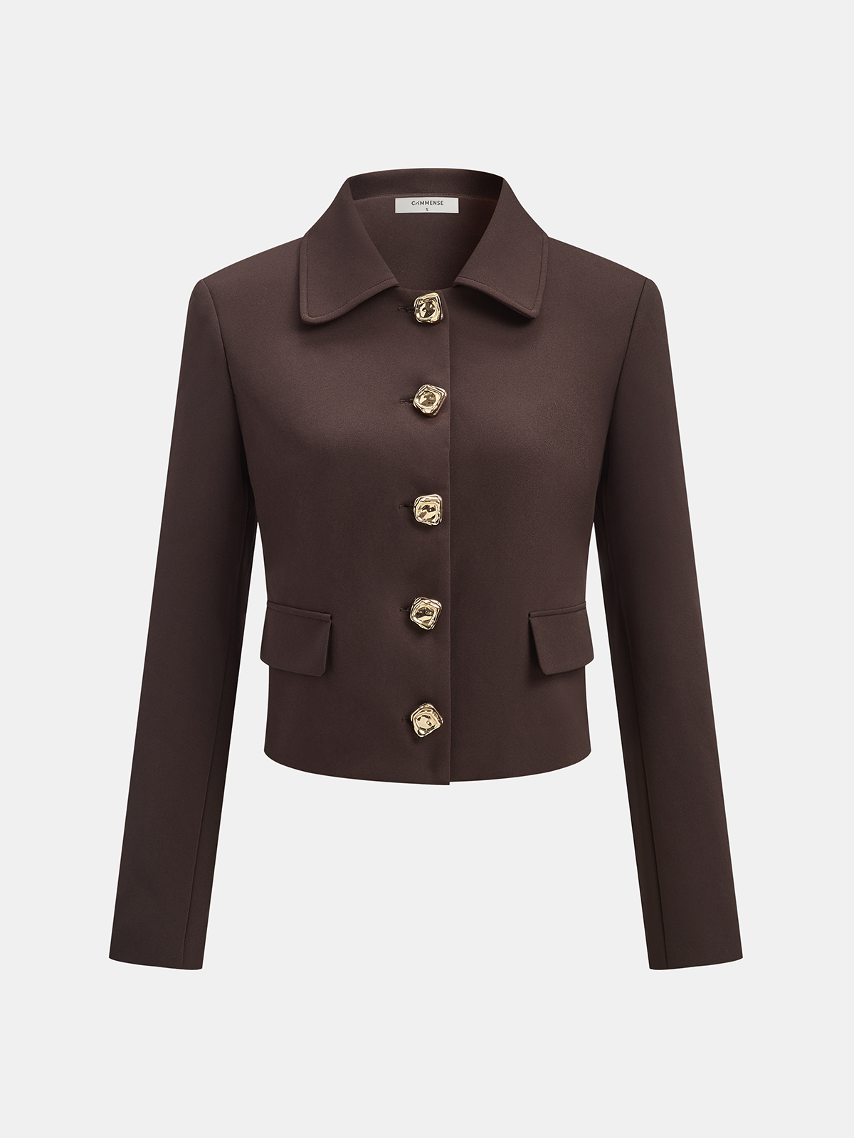 Collared Metal Button Jacket