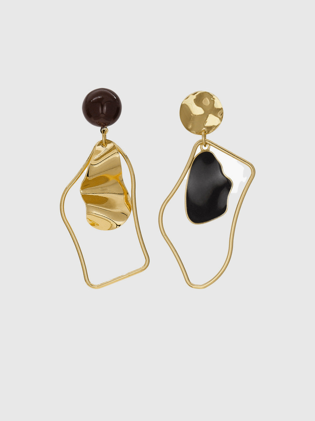 Irregular Stud Drop Earrings