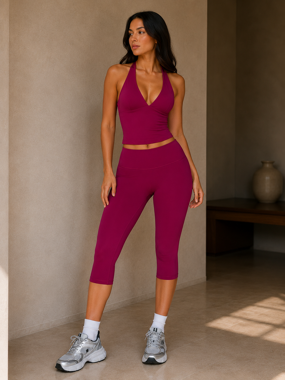 High Waist Capri Leggings Sculpting