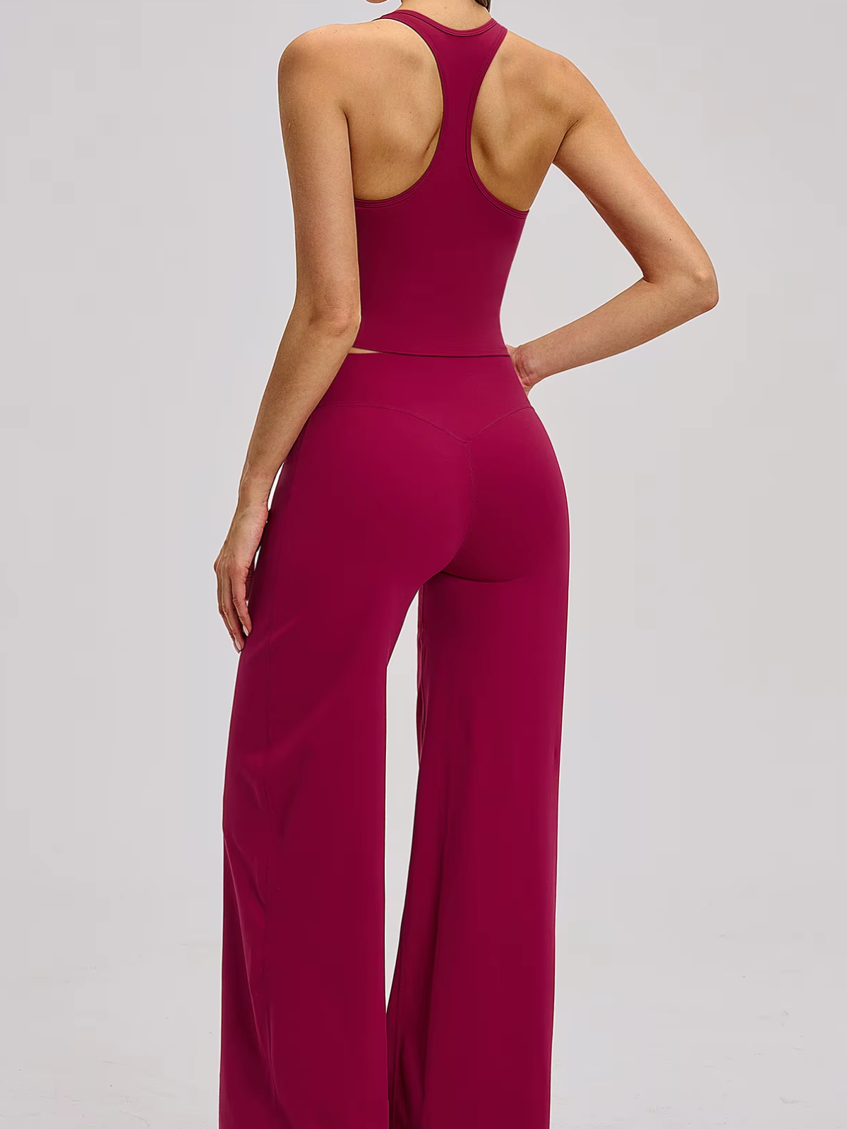 Square Neck Racerback Cropped Tank
