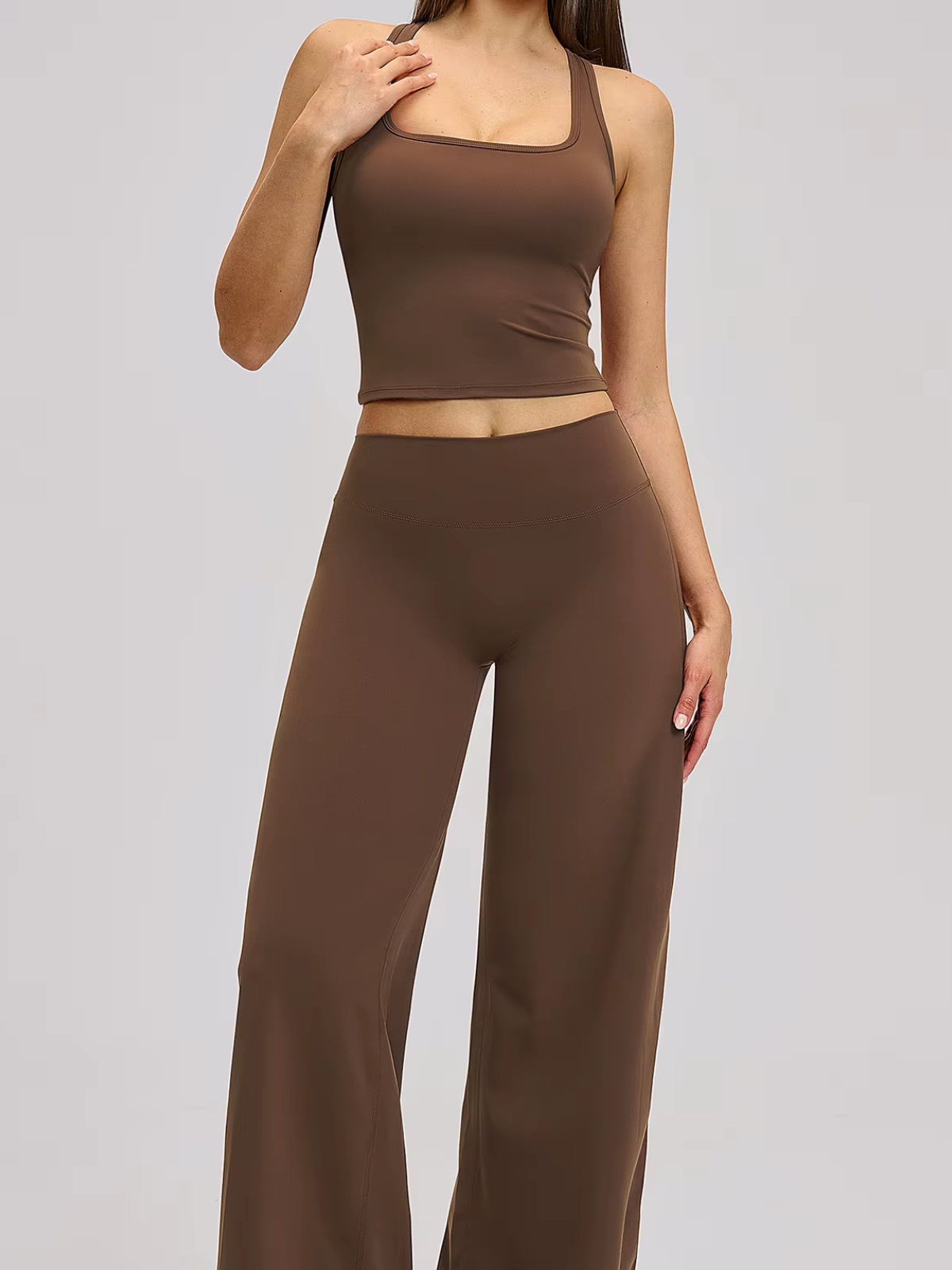 Square Neck Racerback Cropped Tank