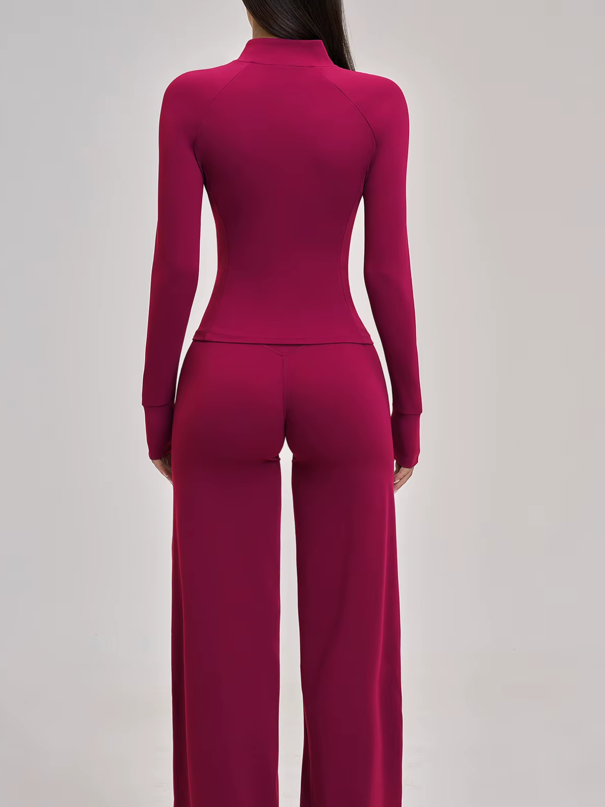 Veste ajustée à col montant zippée