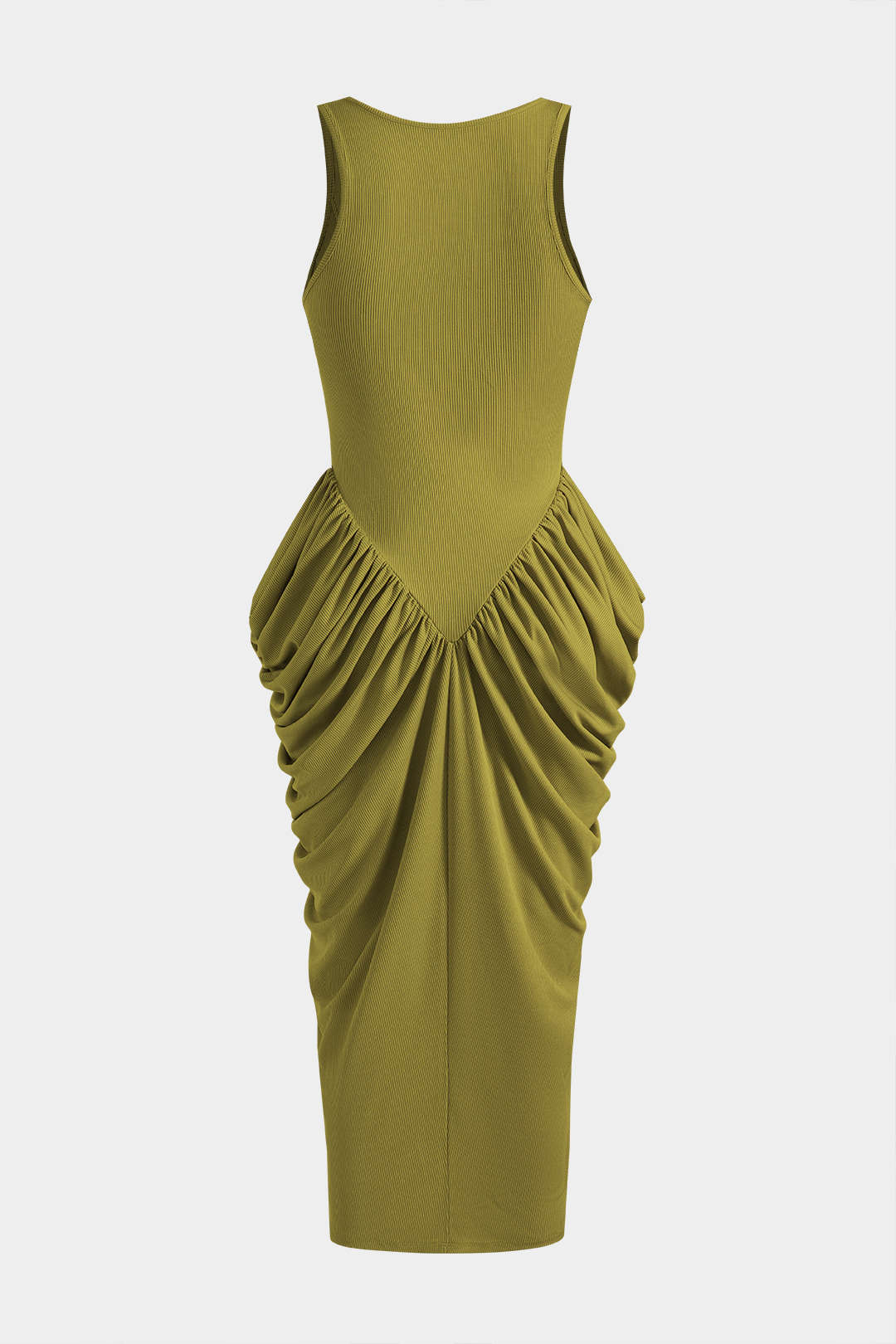 Robe longue froncée corset sans manches