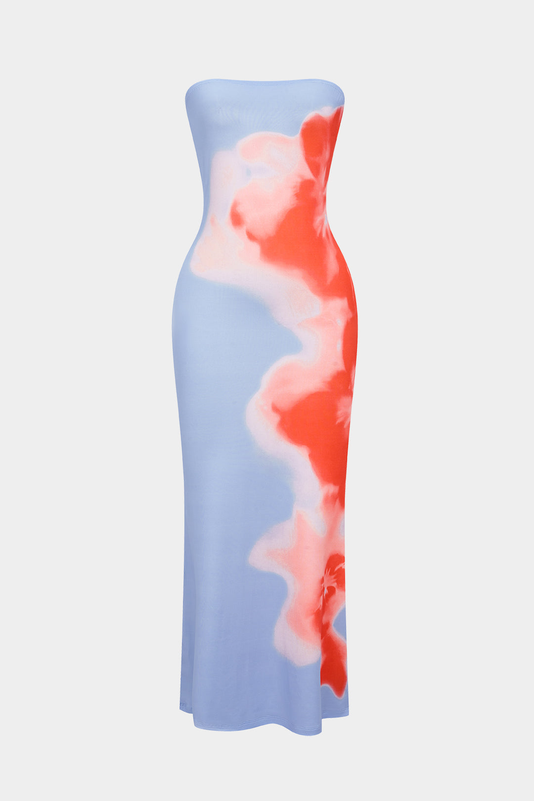 Robe longue fendue à imprimé floral