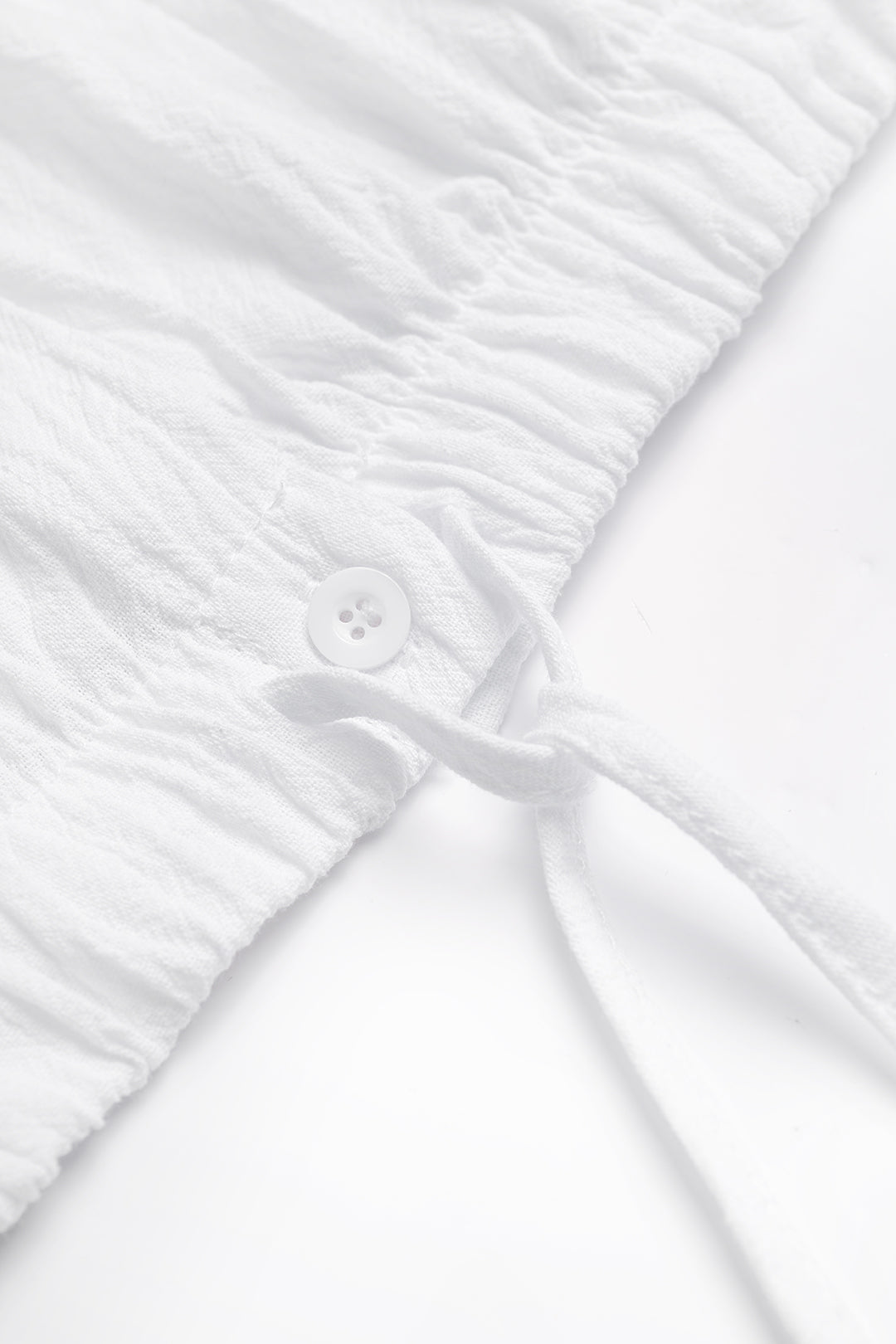 Lapel Drawstring Short-Sleeve Shirt