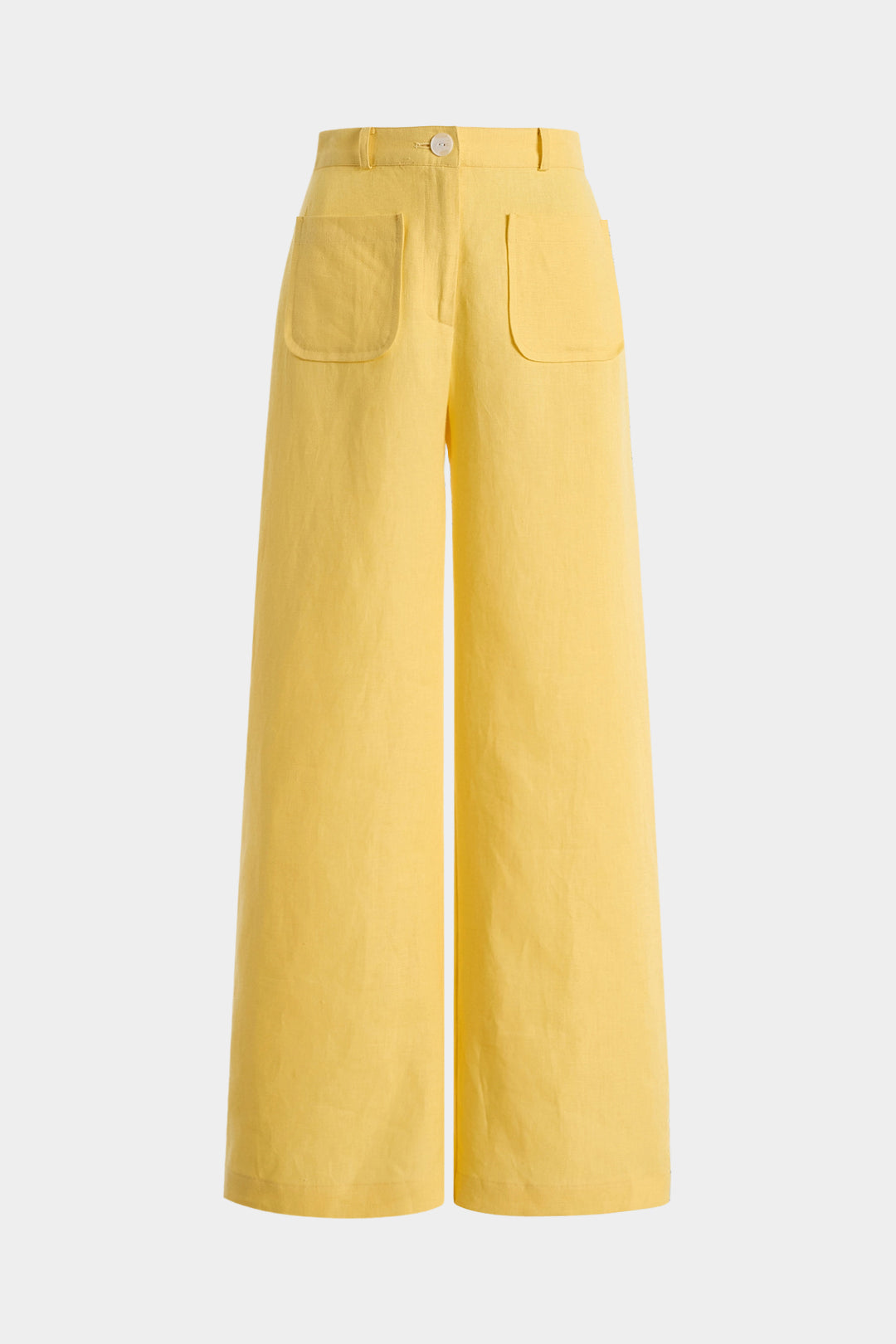 Linen Pocket Stright Leg Pants