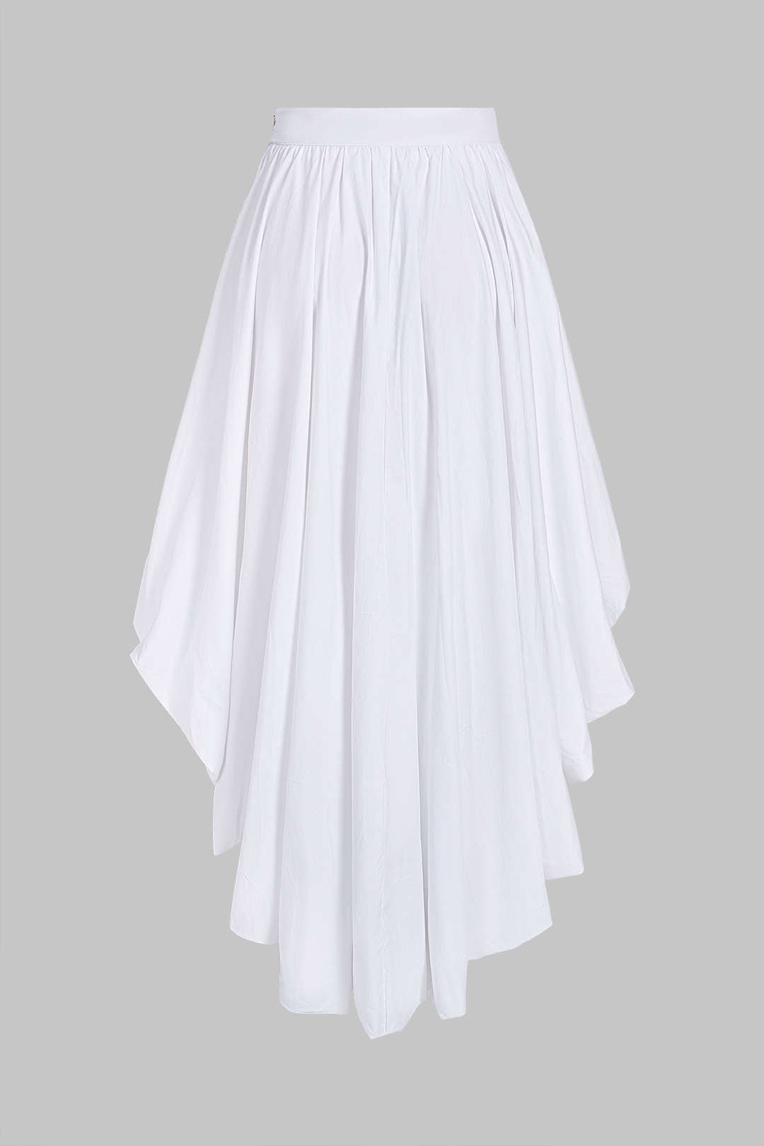 Irregular Hem Ruched Skirt