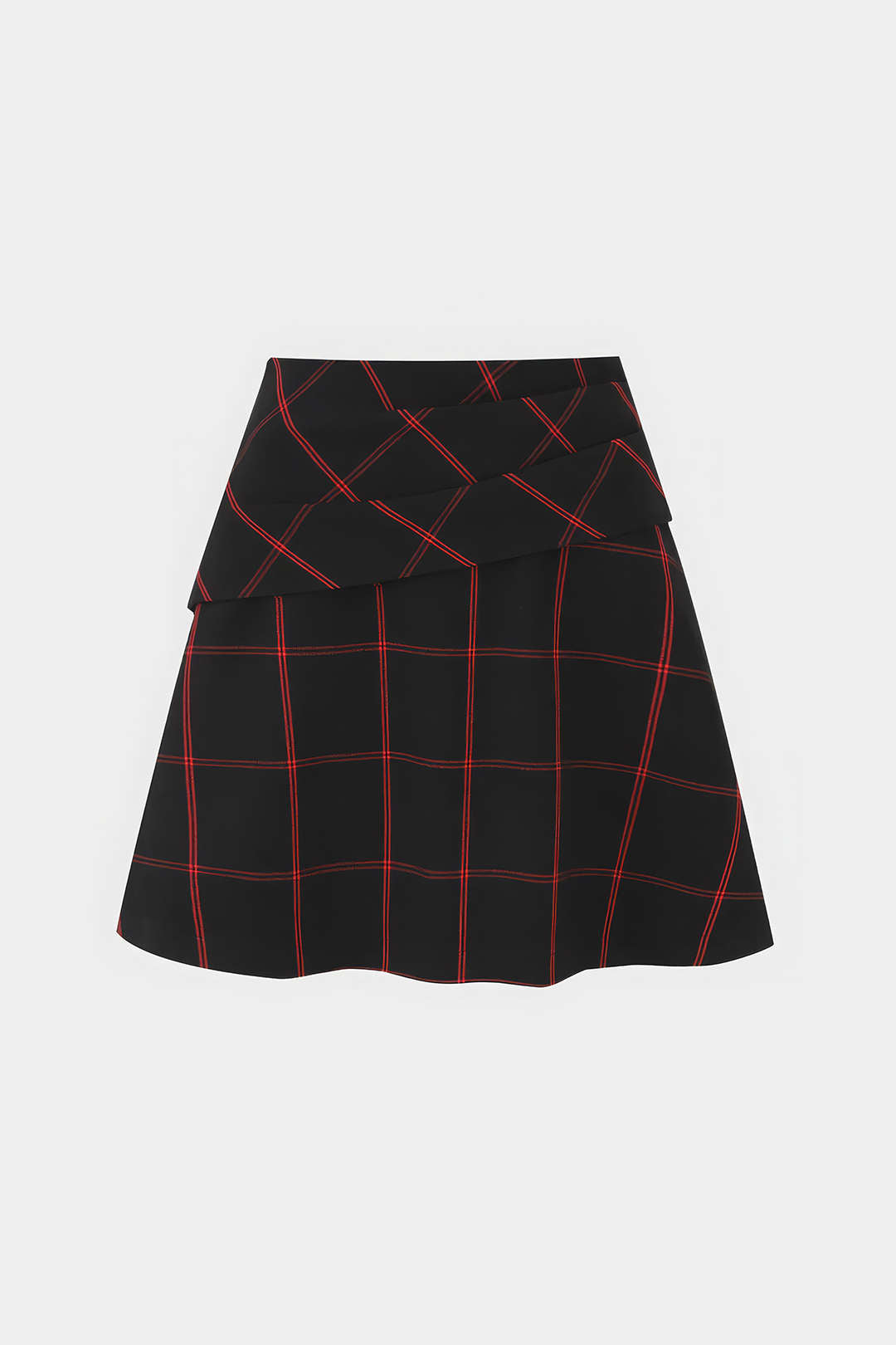 Plaid Print Zipper Mini Skirt