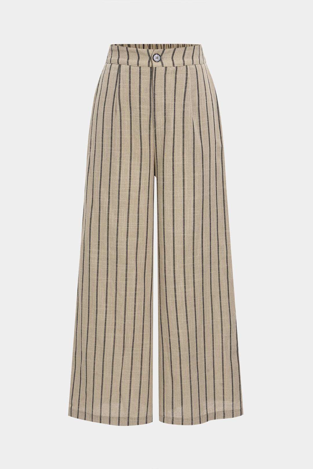 Gestreifte High-Waist-Hose mit weitem Bein