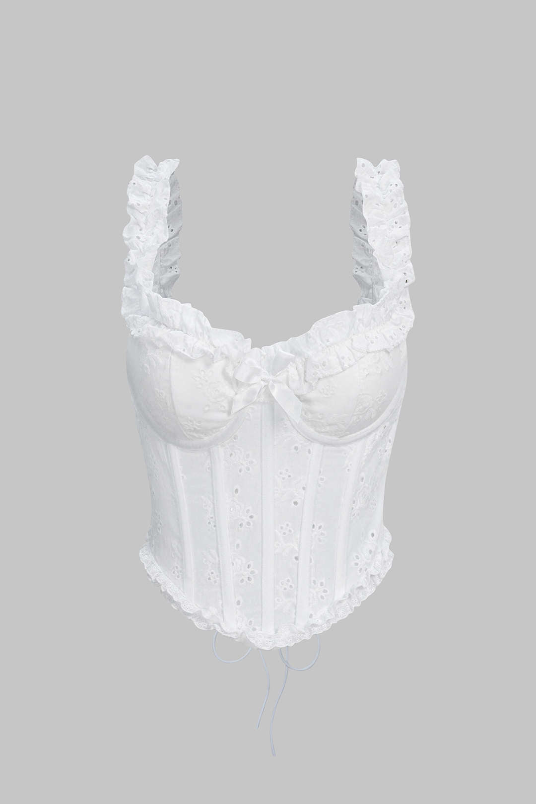 Korsett-Cami-Top mit Muschelsaum