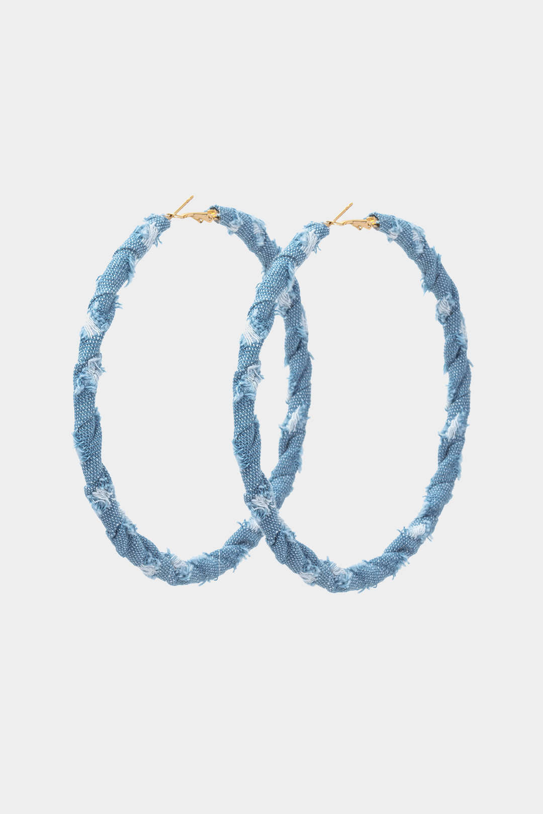 Distressed Denim Creolen