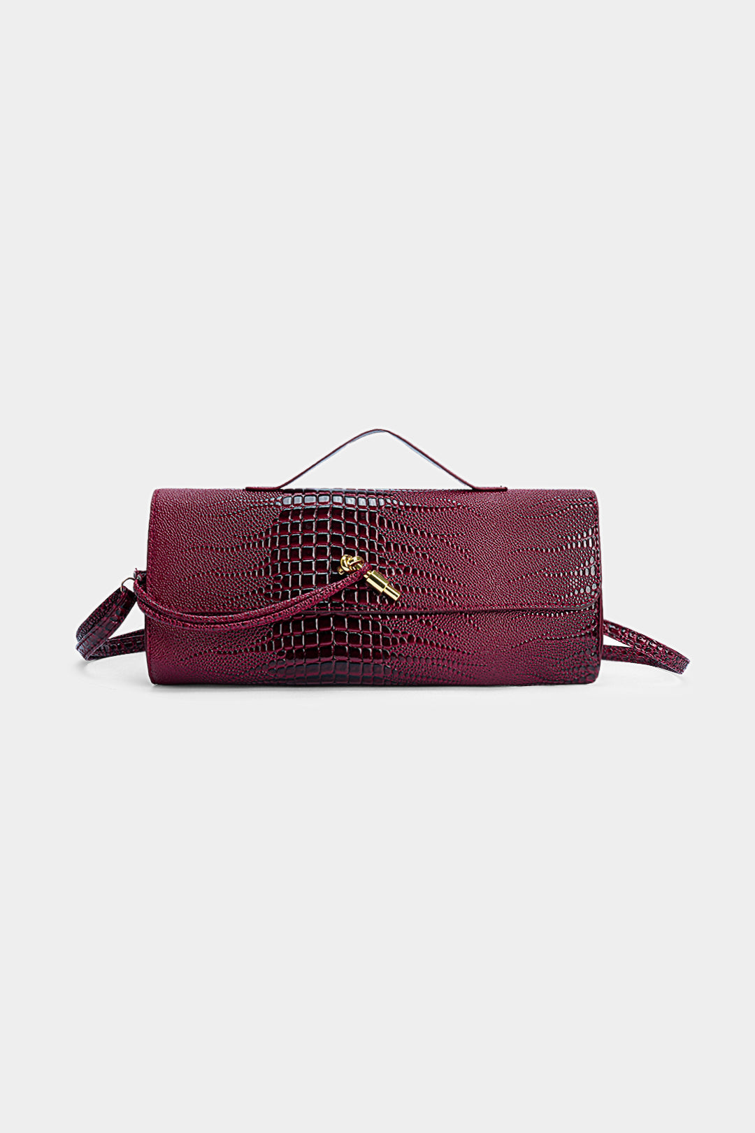 Krokodillederoptik Kunstleder Clutch Bag
