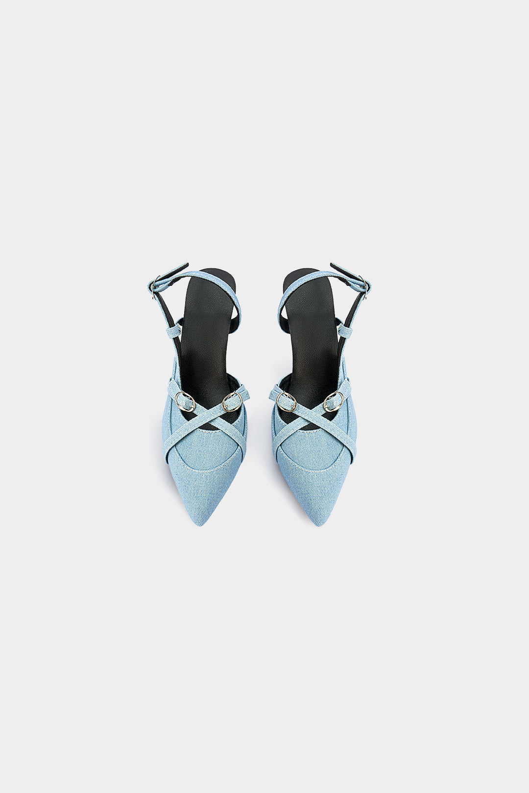 Denim Crossed Heels