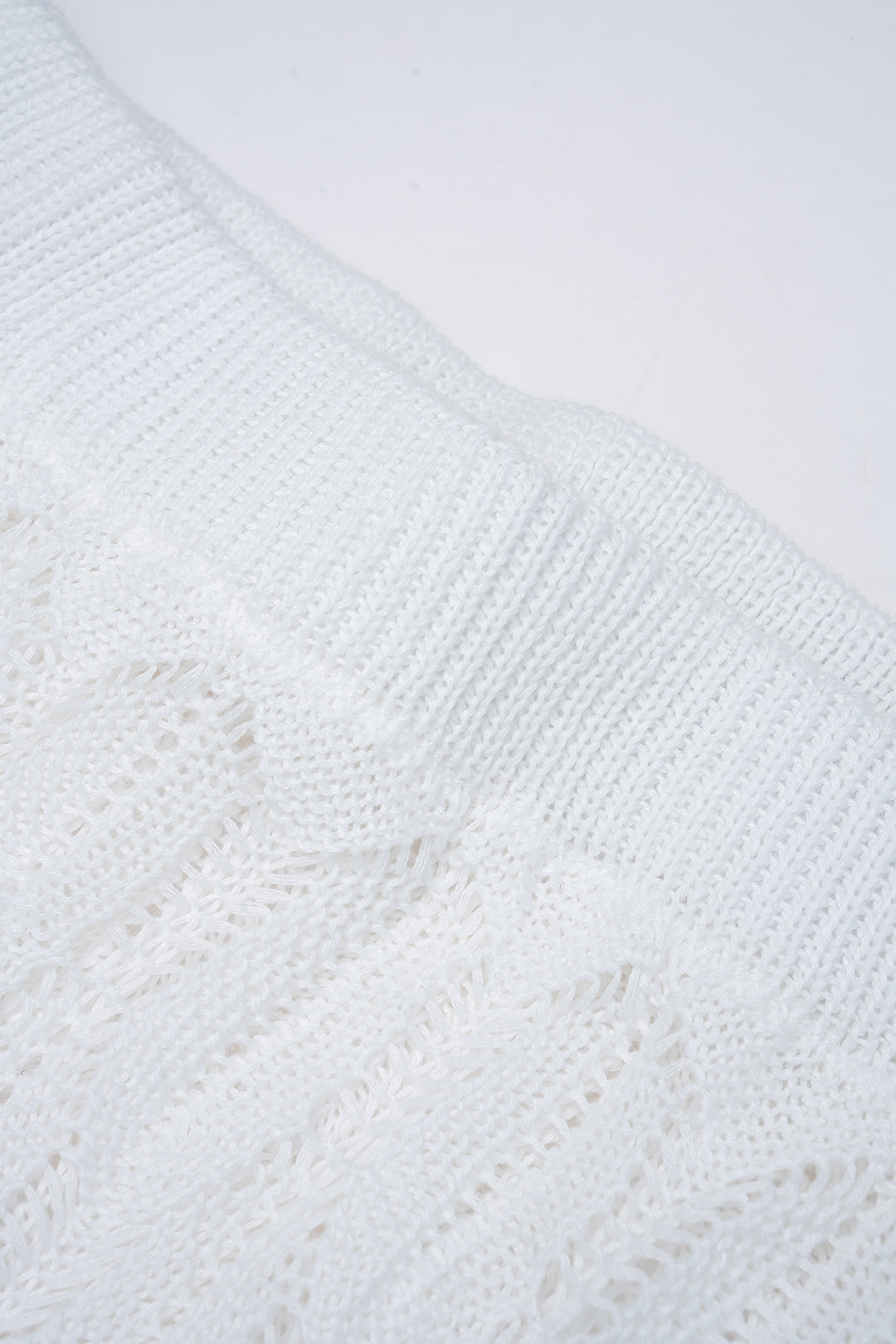 Knit Hollow Out Tank Top And Skirt Set