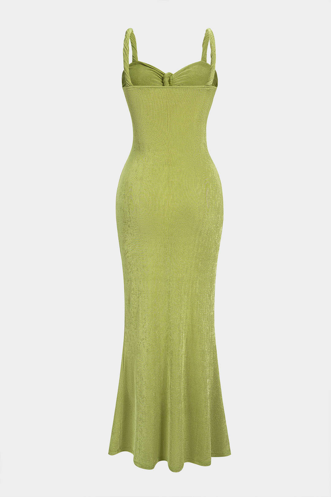 Twist Knot Ruched Sleeveless Maxi Dress
