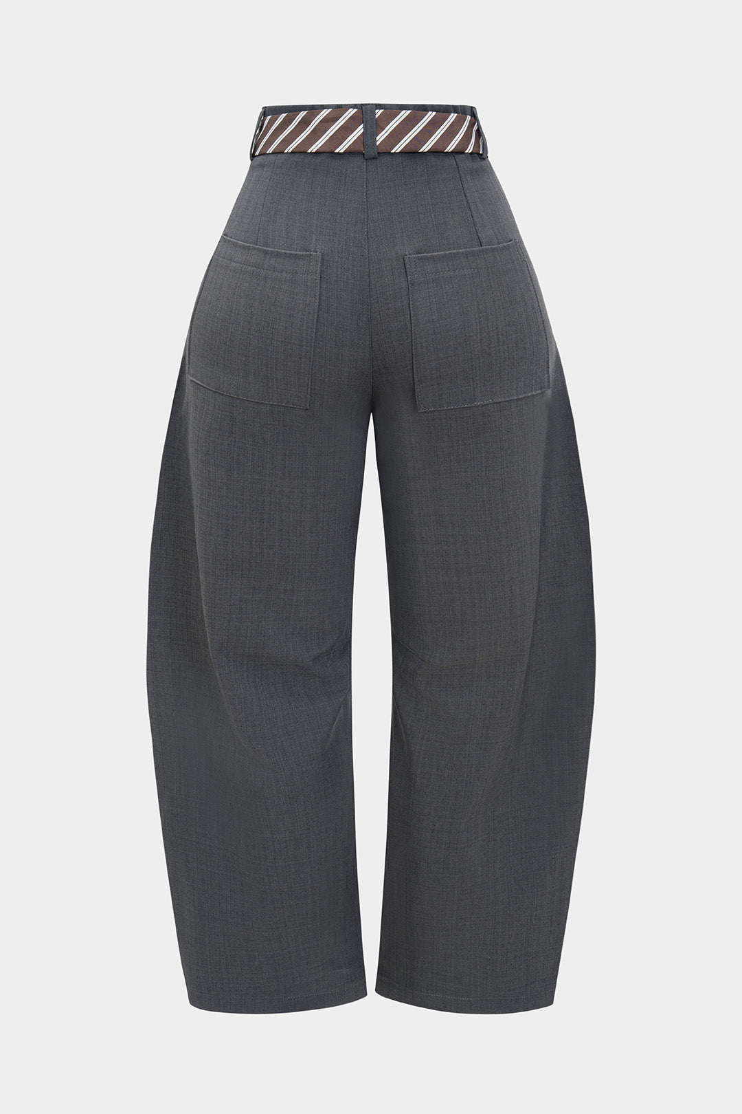 Pantalon baril ceinturé